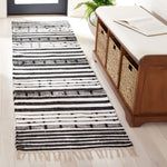 Safavieh Striped Kilim 205 Rug, STK205 - Black / Ivory