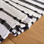Safavieh Striped Kilim 205 Rug, STK205 - Black / Ivory