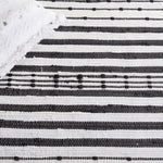Safavieh Striped Kilim 205 Rug, STK205 - Black / Ivory