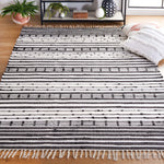 Safavieh Striped Kilim 205 Rug, STK205 - Black / Ivory