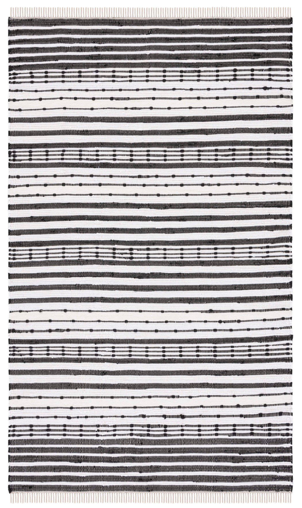 Safavieh Striped Kilim 205 Rug, STK205 - Black / Ivory