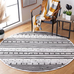 Safavieh Striped Kilim 205 Rug, STK205 - Black / Ivory