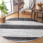 Safavieh Striped Kilim 207 Rug, STK207 - Black / Ivory
