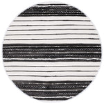 Safavieh Striped Kilim 207 Rug, STK207 - Black / Ivory