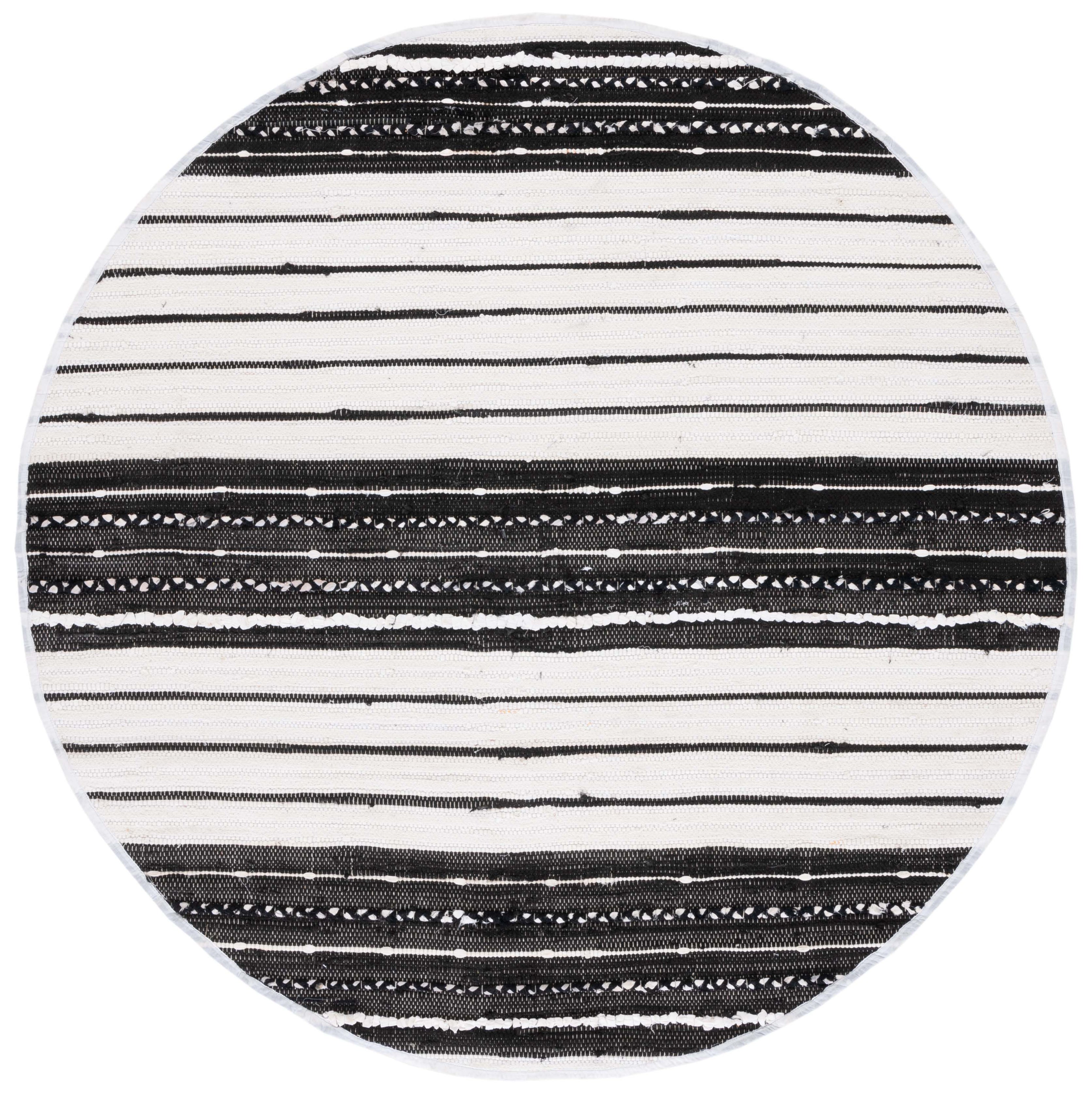 Safavieh Striped Kilim 207 Rug, STK207 - Black / Ivory