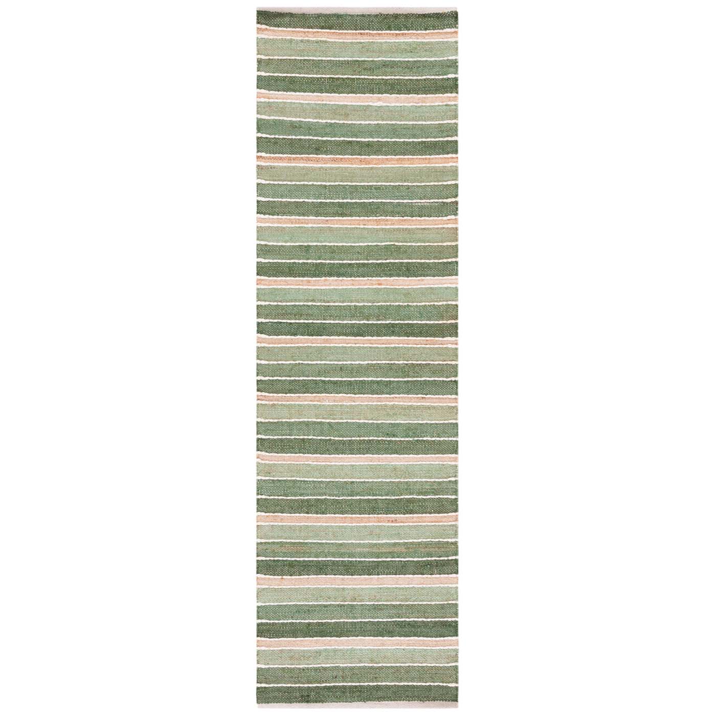 Safavieh Striped Kilim 312 Rug, STK312 - Green / Natural