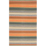Safavieh Striped Kilim 412 Rug, STK412 - Gold / Grey