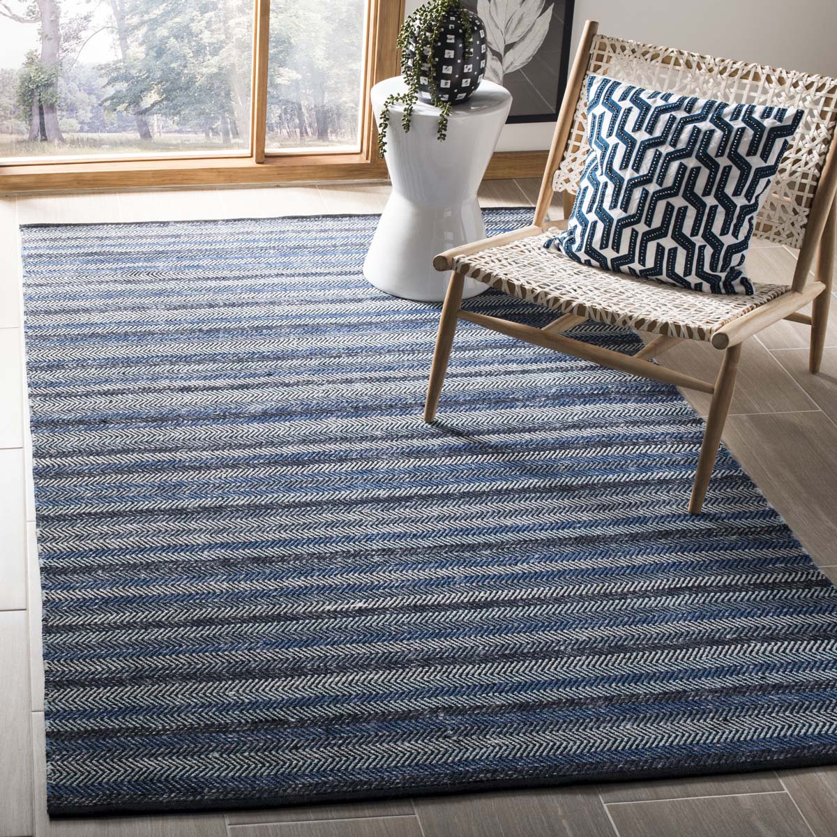Safavieh Striped Kilim 421 Rug, STK421 - Blue
