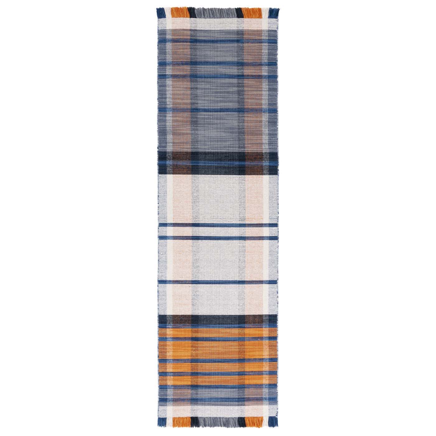 Safavieh Striped Kilim 702 Rug, STK702 - Orange / Blue