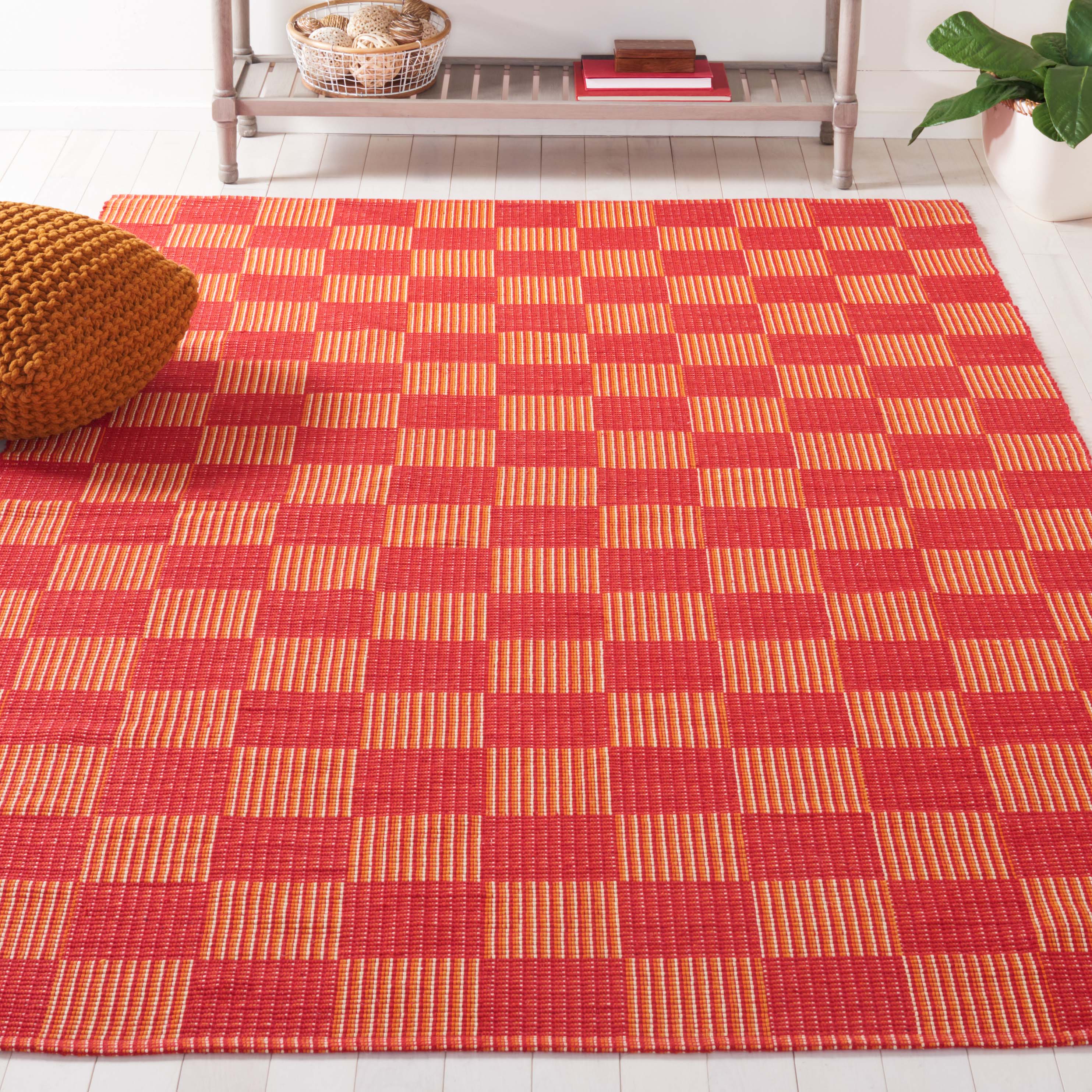 Safavieh Striped Kilim 801 Rug, STK801 - Red / Rust