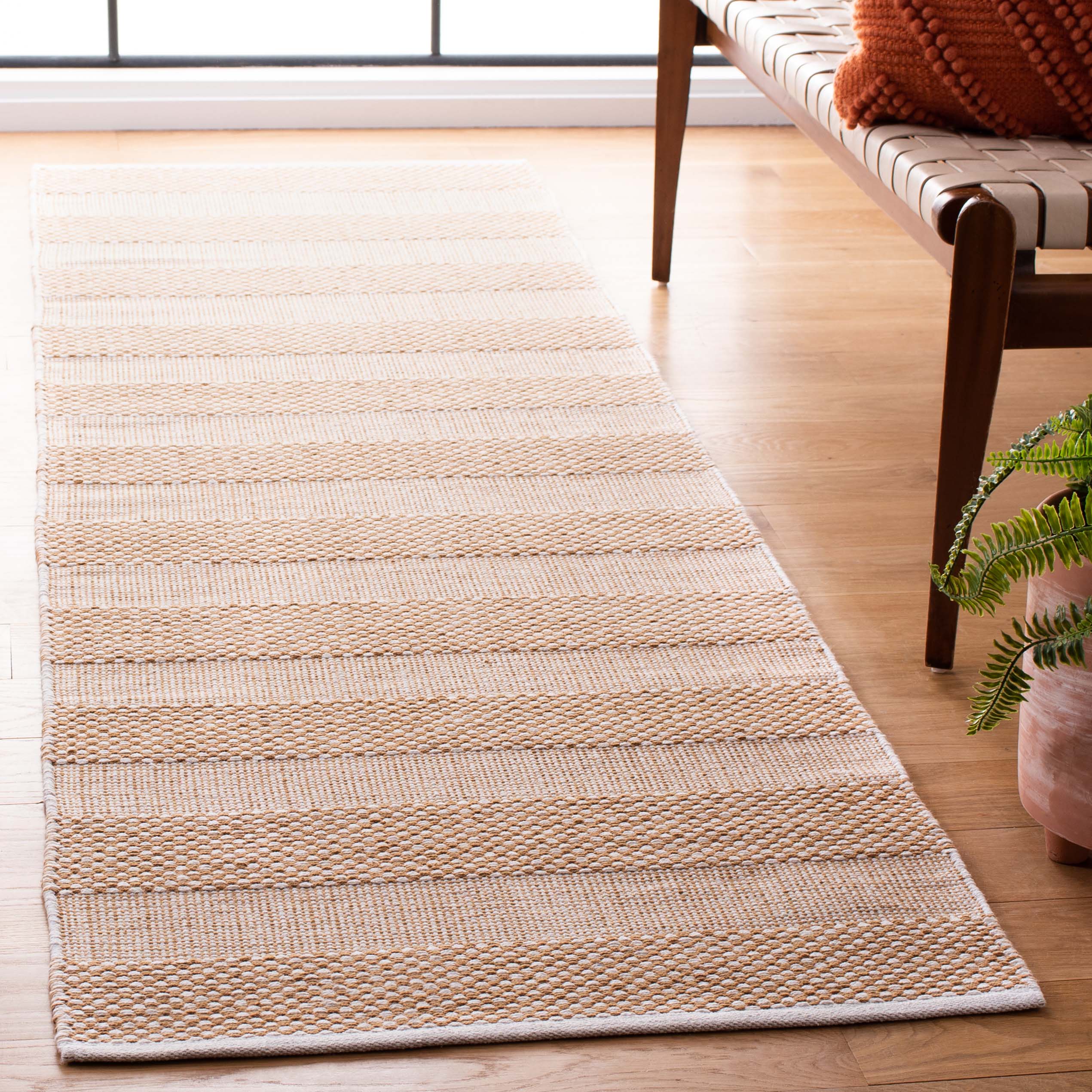 Safavieh Striped Kilim 802 Rug, STK802 - Ivory / Gold