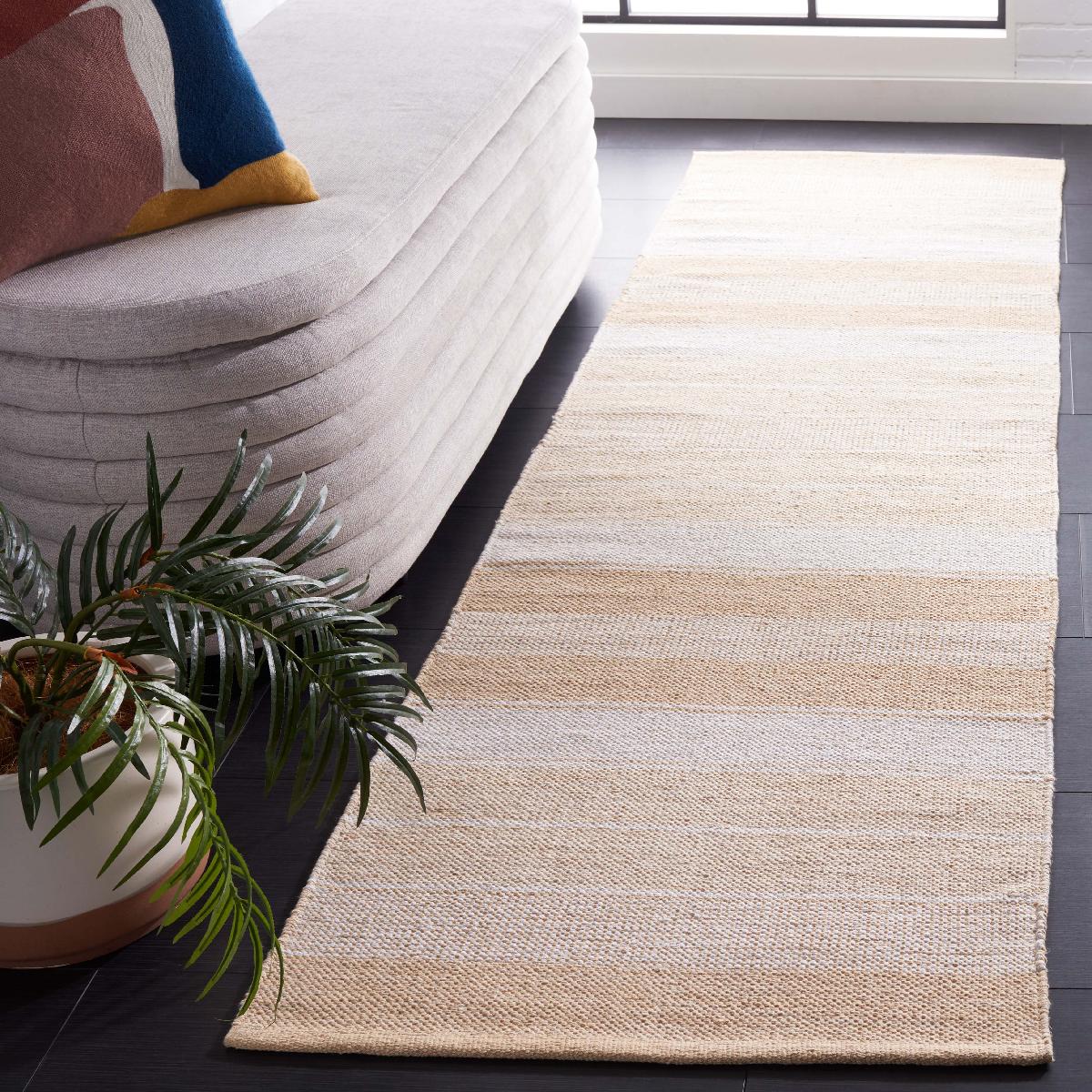 Safavieh Striped Kilim 804 Rug, STK804 - Ivory / Gold