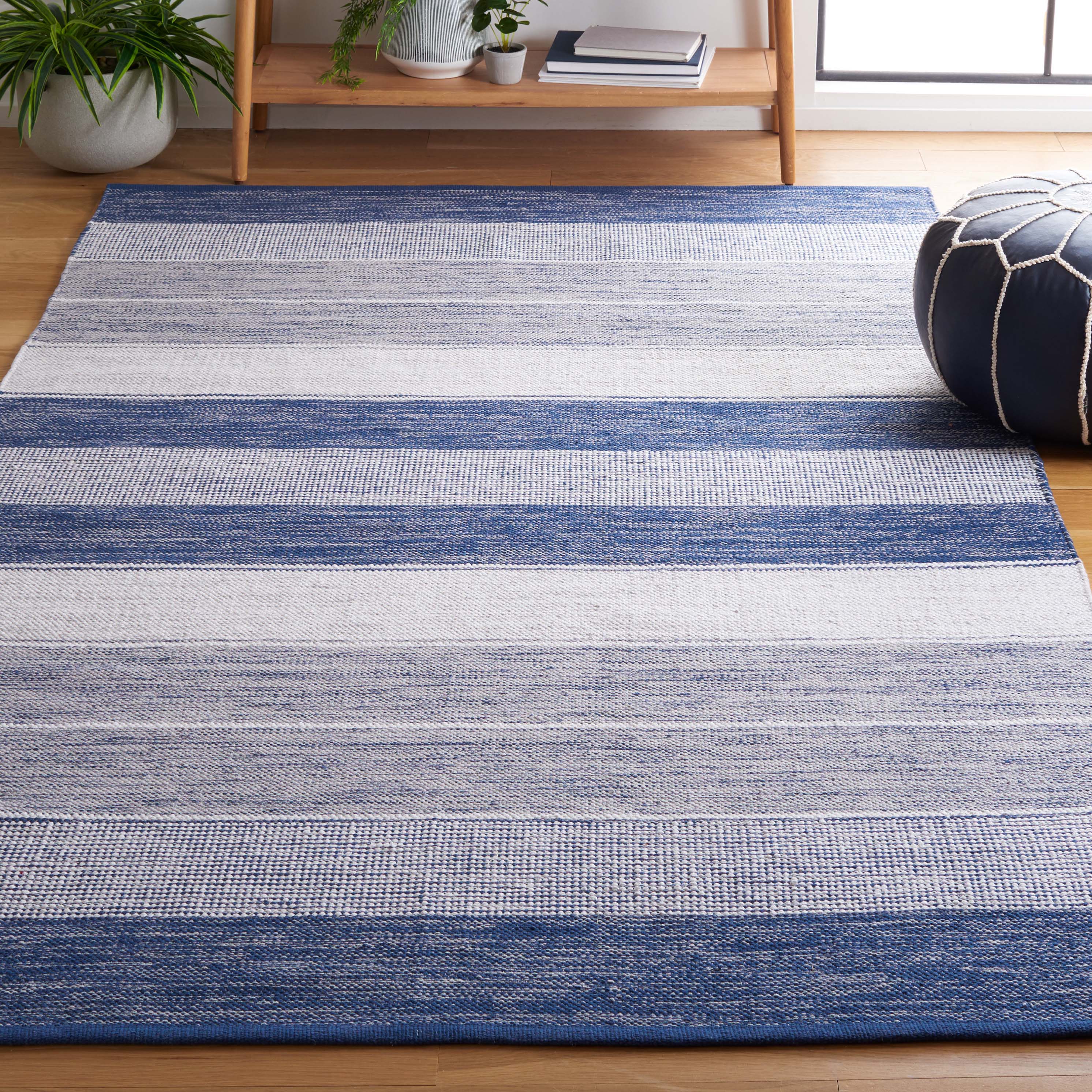 Safavieh Striped Kilim 804 Rug, STK804 - Grey / Blue