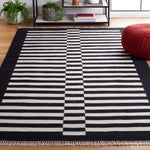 Safavieh Striped Kilim 805 Rug, STK805 - Black / Ivory