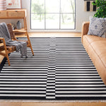 Safavieh Striped Kilim 805 Rug, STK805 - Black / Ivory