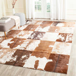 Safavieh Studio Leather 169 Rug, STL169 - Ivory / Tan
