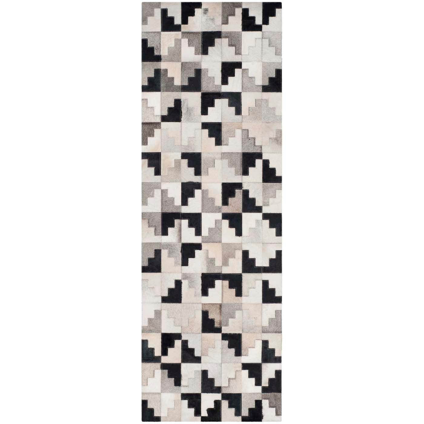 Safavieh Studio Leather 172 Rug, STL172 - Ivory / Black