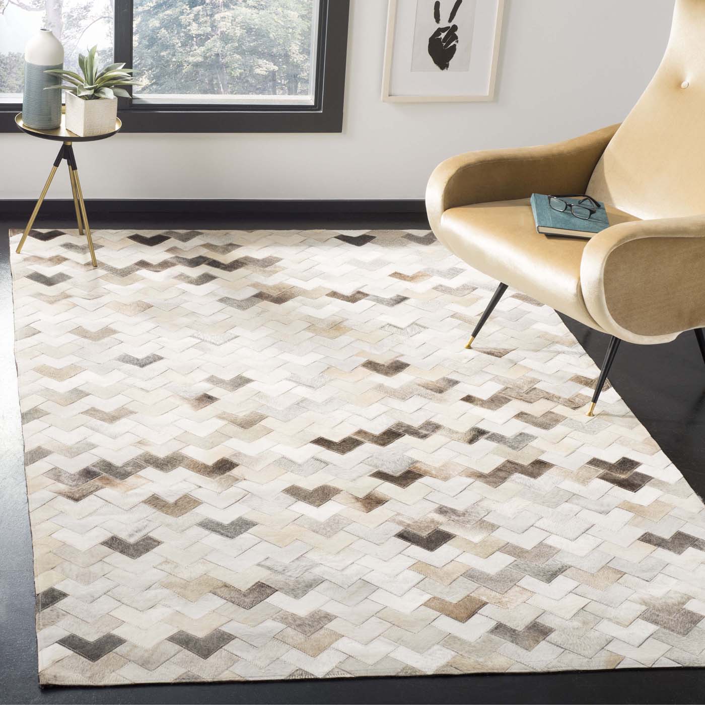 Safavieh Studio Leather 183 Rug, STL183 - Grey