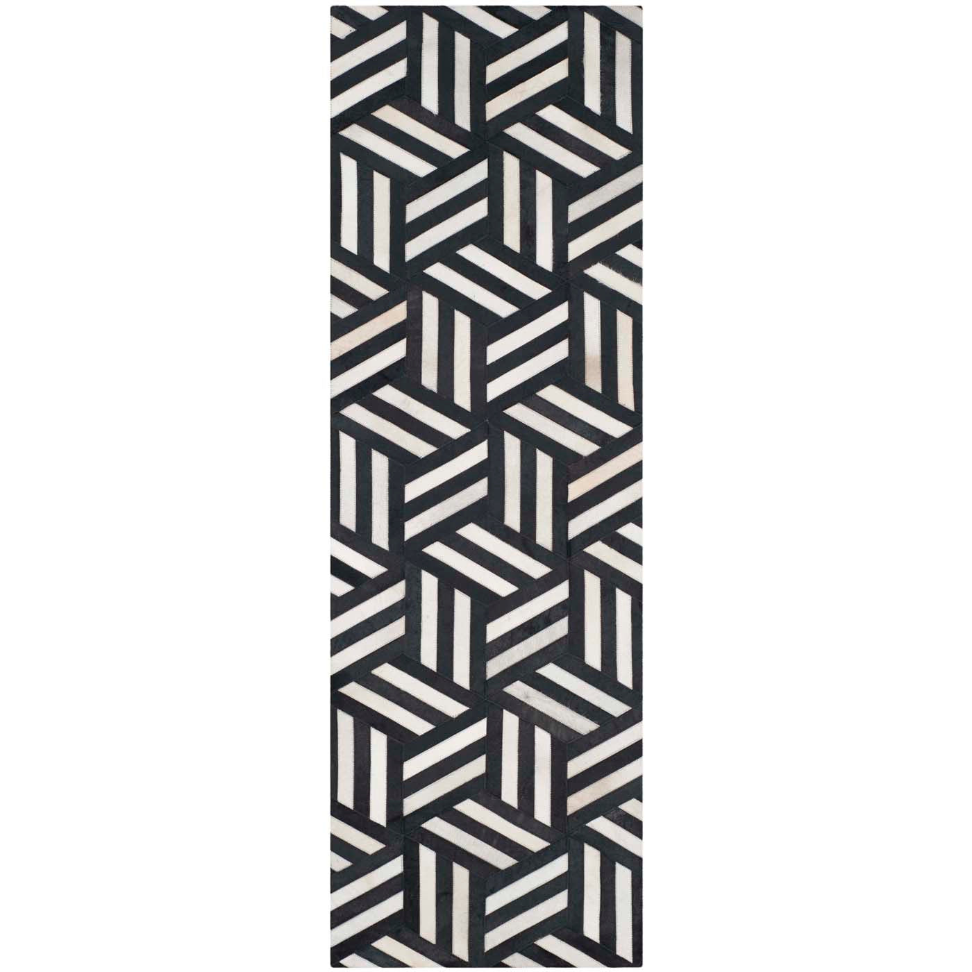 Safavieh Studio Leather 219 Rug, STL219 - Ivory / Black