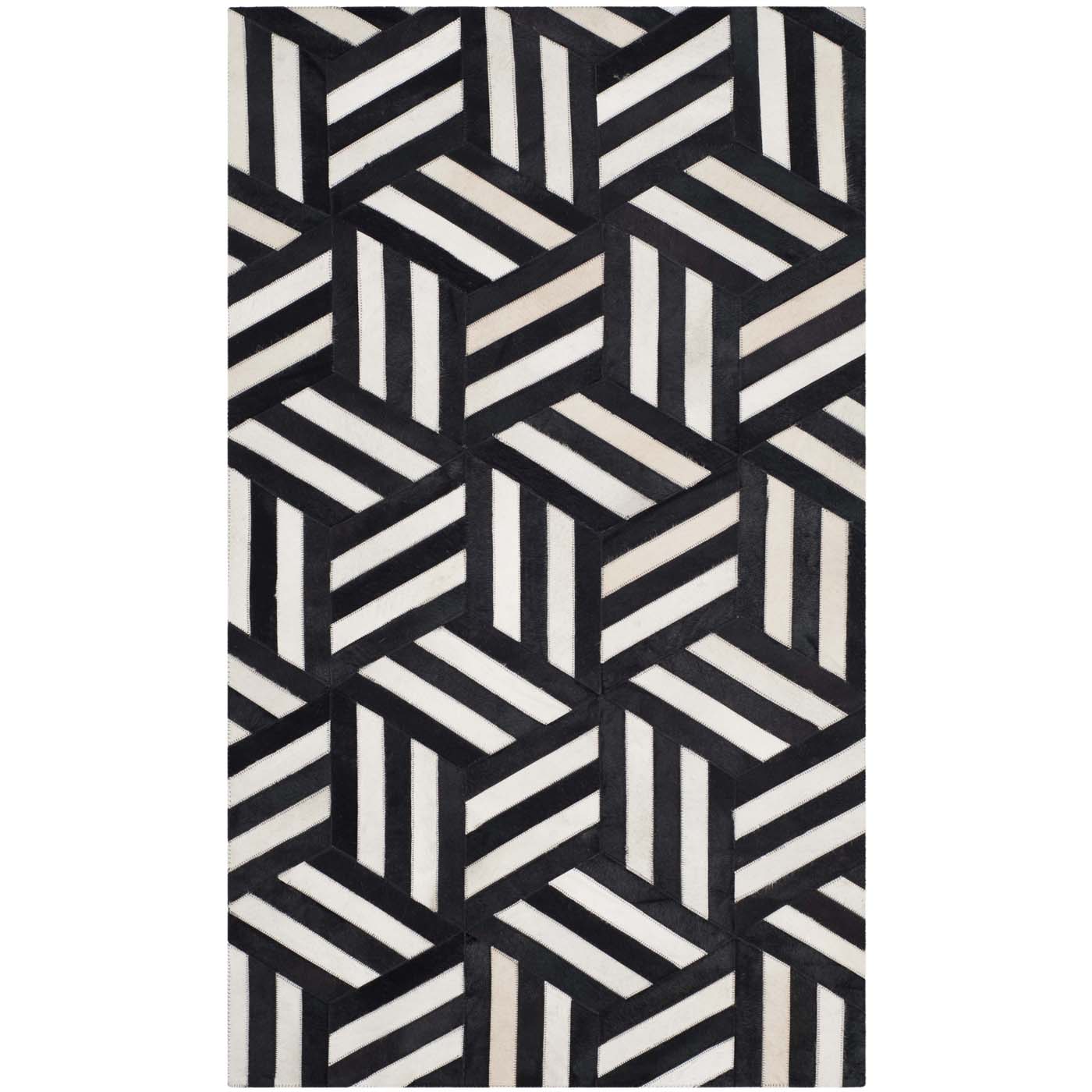 Safavieh Studio Leather 219 Rug, STL219 - Ivory / Black