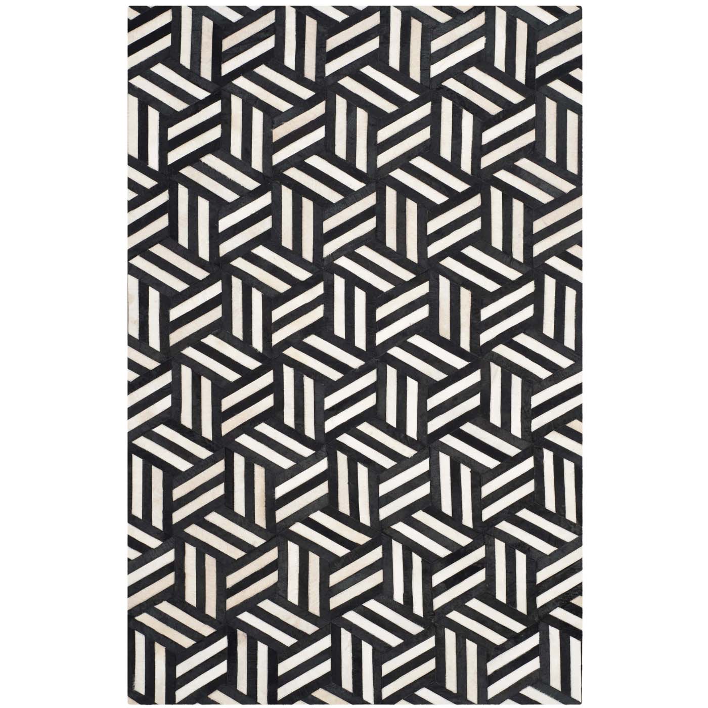 Safavieh Studio Leather 219 Rug, STL219 - Ivory / Black
