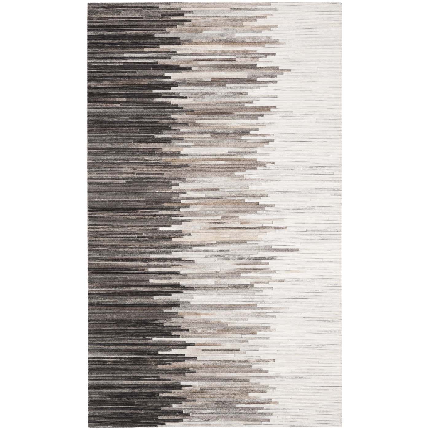 Safavieh Studio Leather 225 Rug, STL225 - Charcoal / Ivory