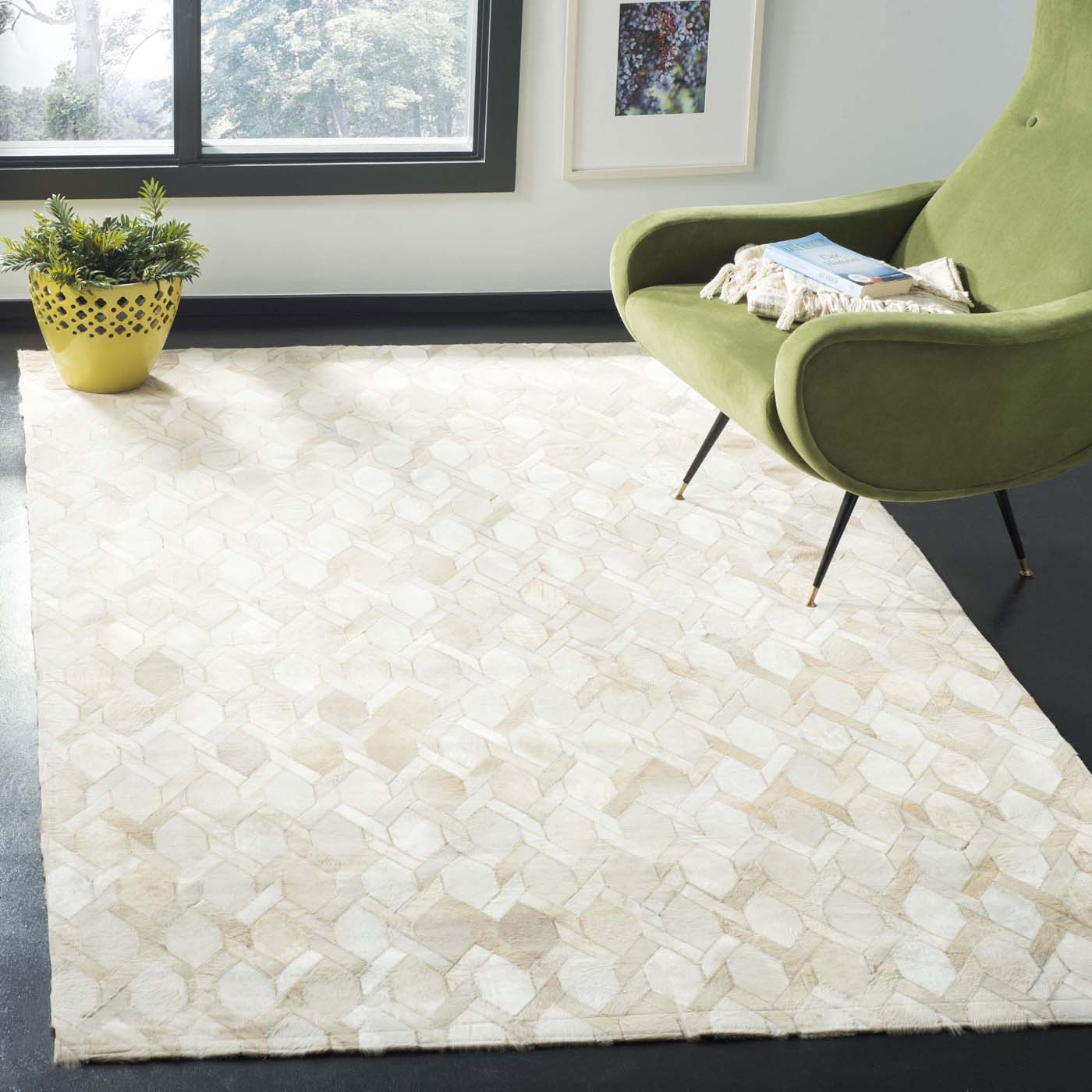 Safavieh Studio Leather 663 Rug, STL663 - Ivory