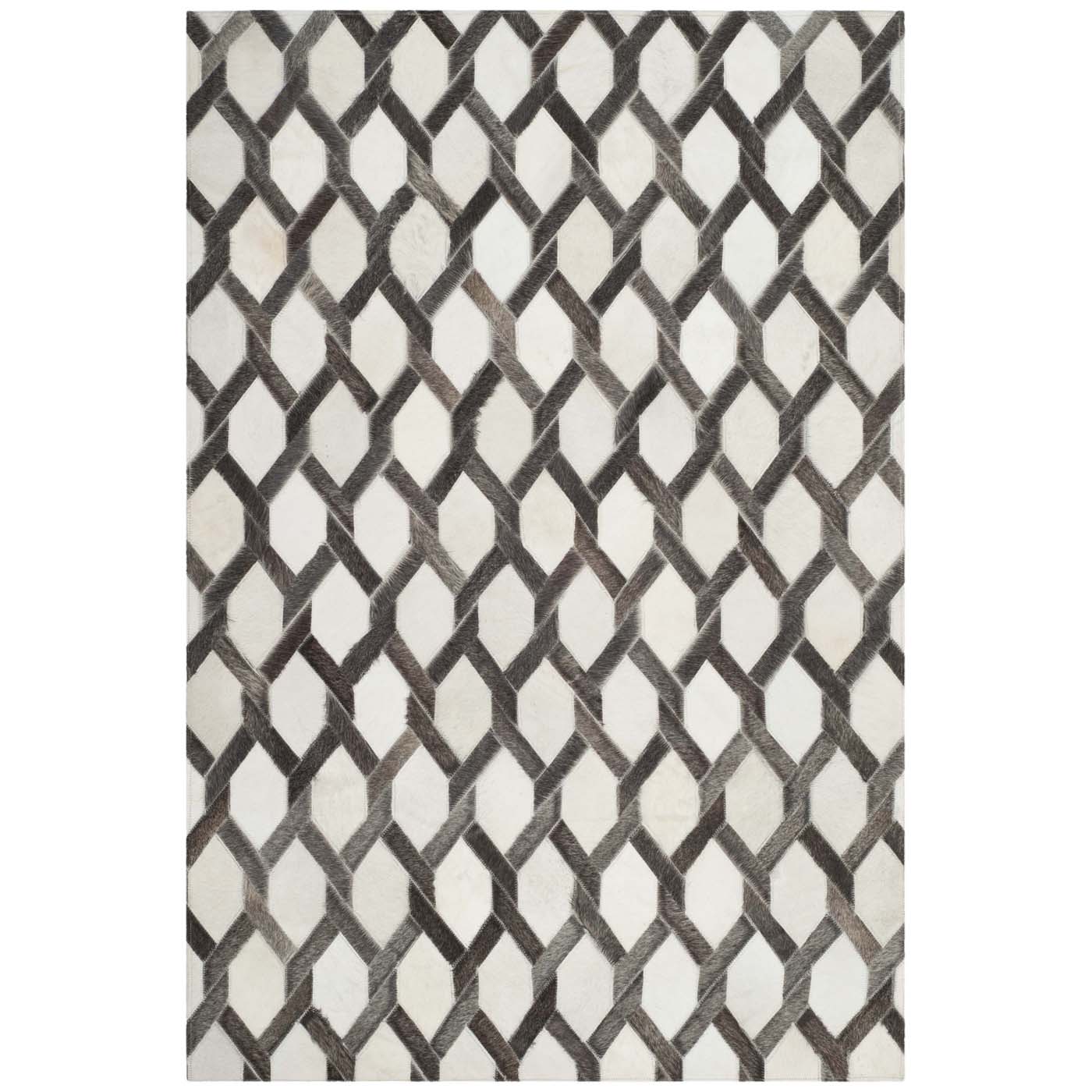 Safavieh Studio Leather 666 Rug, STL666 - Ivory / Grey