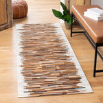 Safavieh Studio Leather 814 Rug, STL814 - Ivory / Brown
