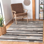 Safavieh Studio Leather 816 Rug, STL816 - Ivory / Black