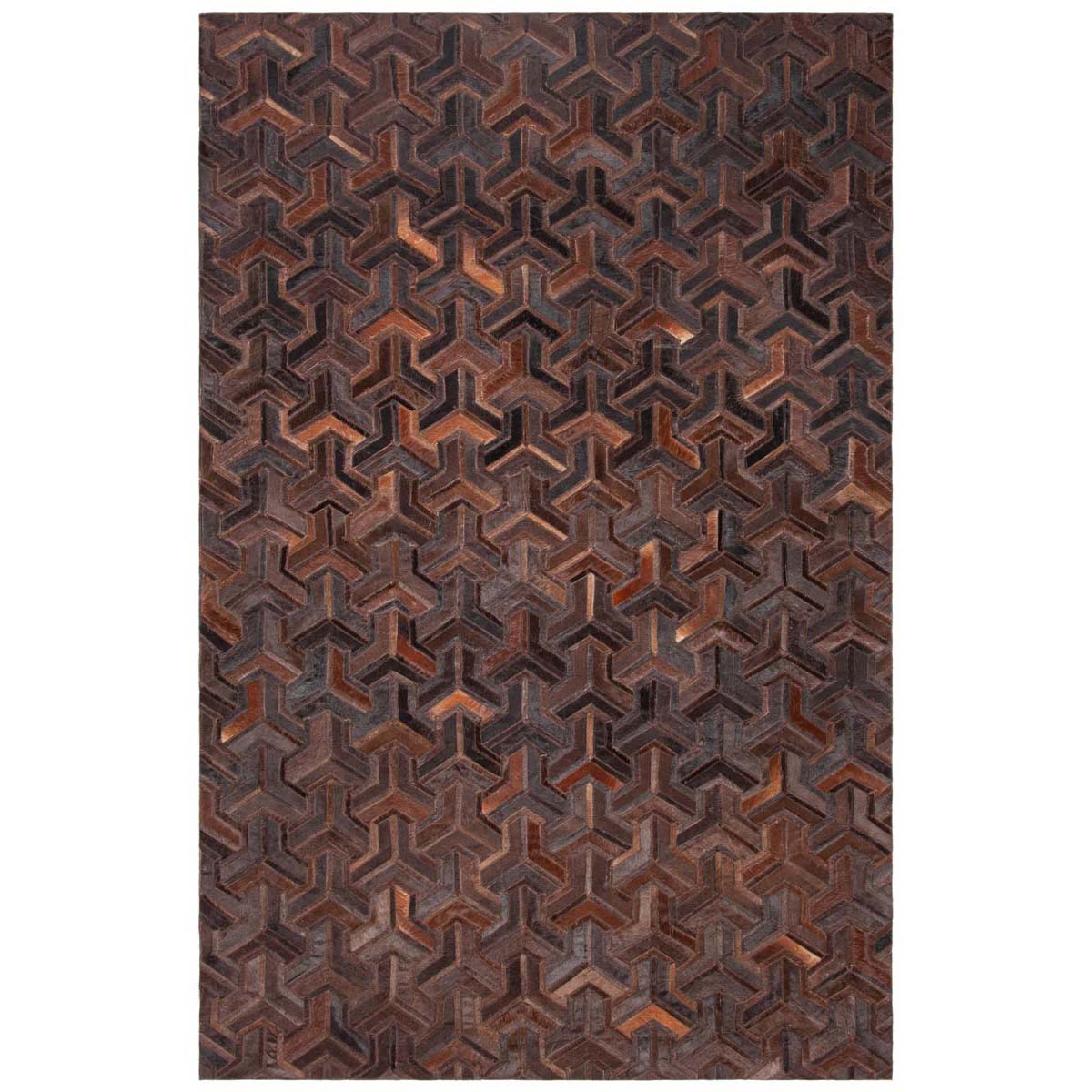 Safavieh Studio Leather 817 Rug, STL817 - Brown / Light Brown