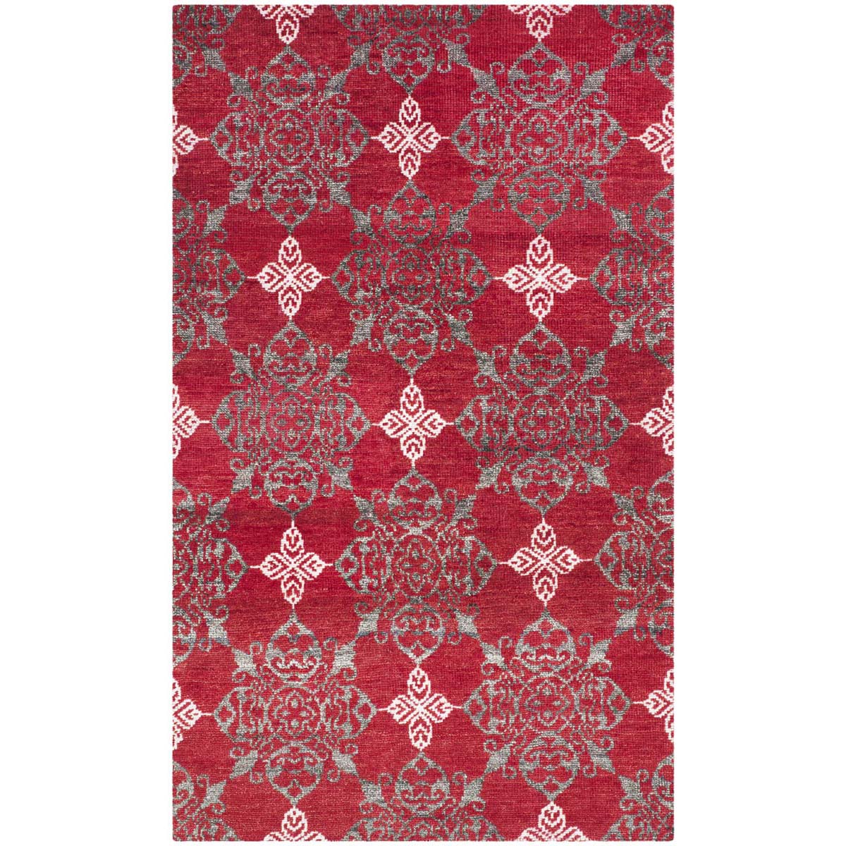 Safavieh Stone Wash 243 Rug, STW243 - Red / Ivory