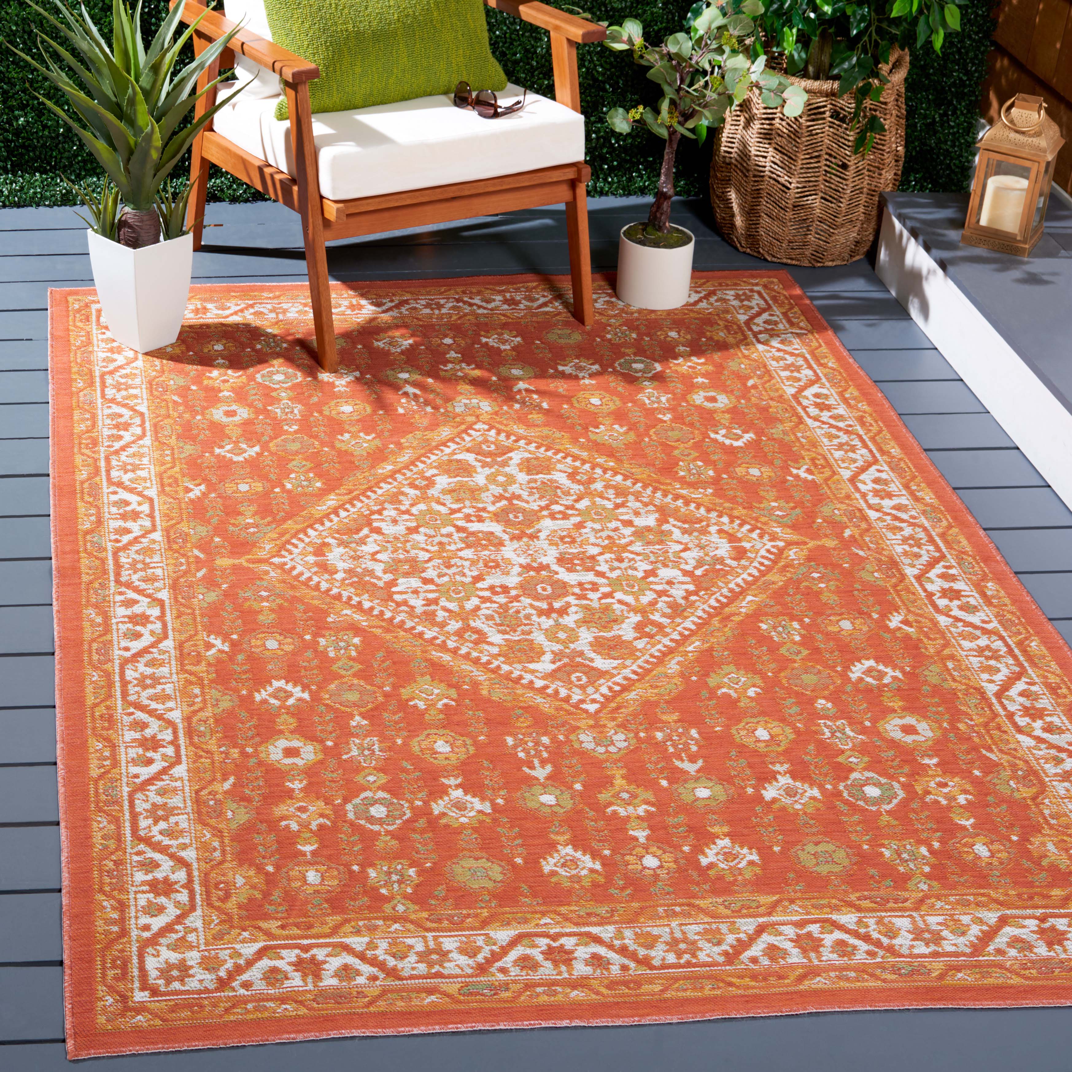 Safavieh Sunrise 620 Rug, SUN620 - Ivory / Rust Sage