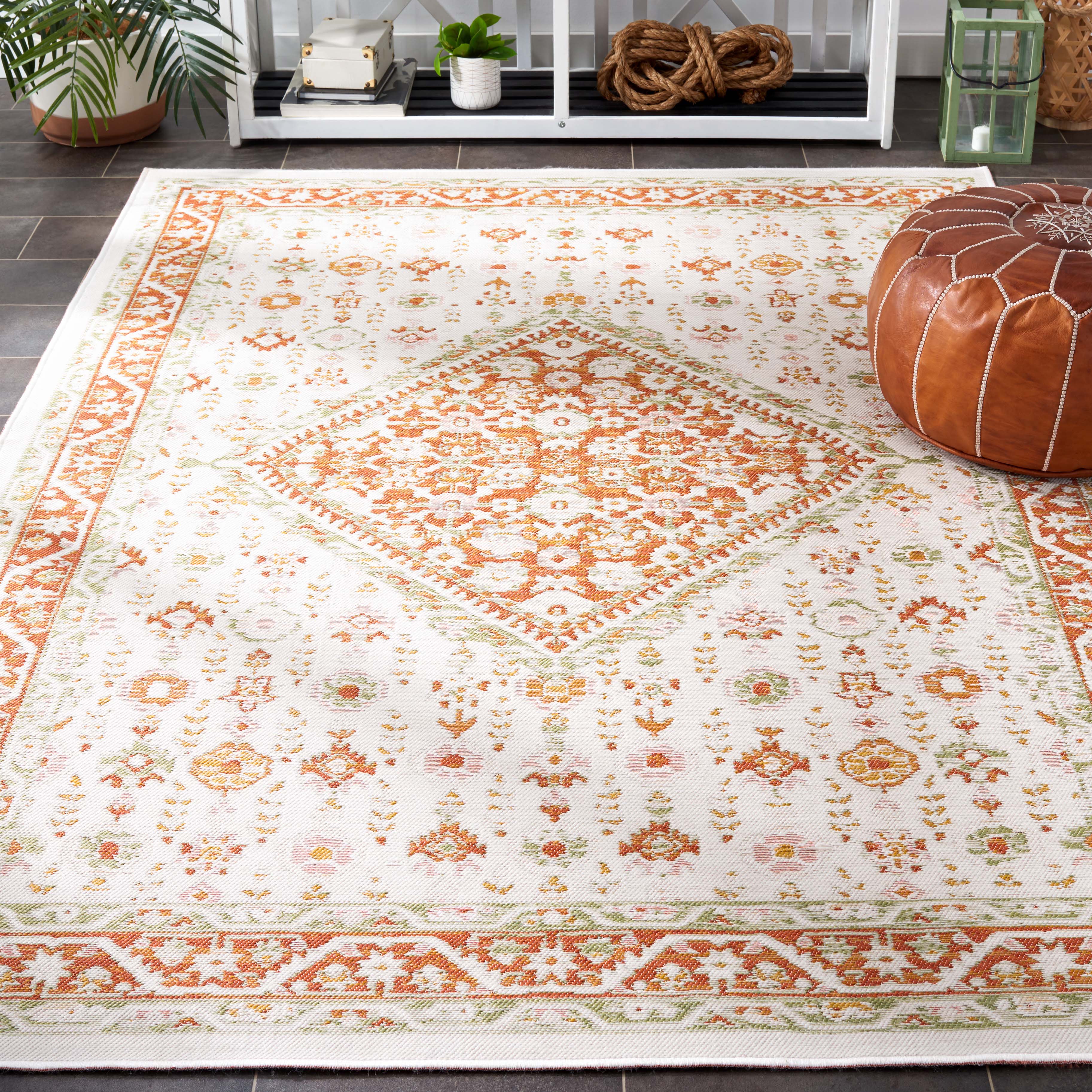 Safavieh Sunrise 620 Rug, SUN620 - Ivory / Rust Sage