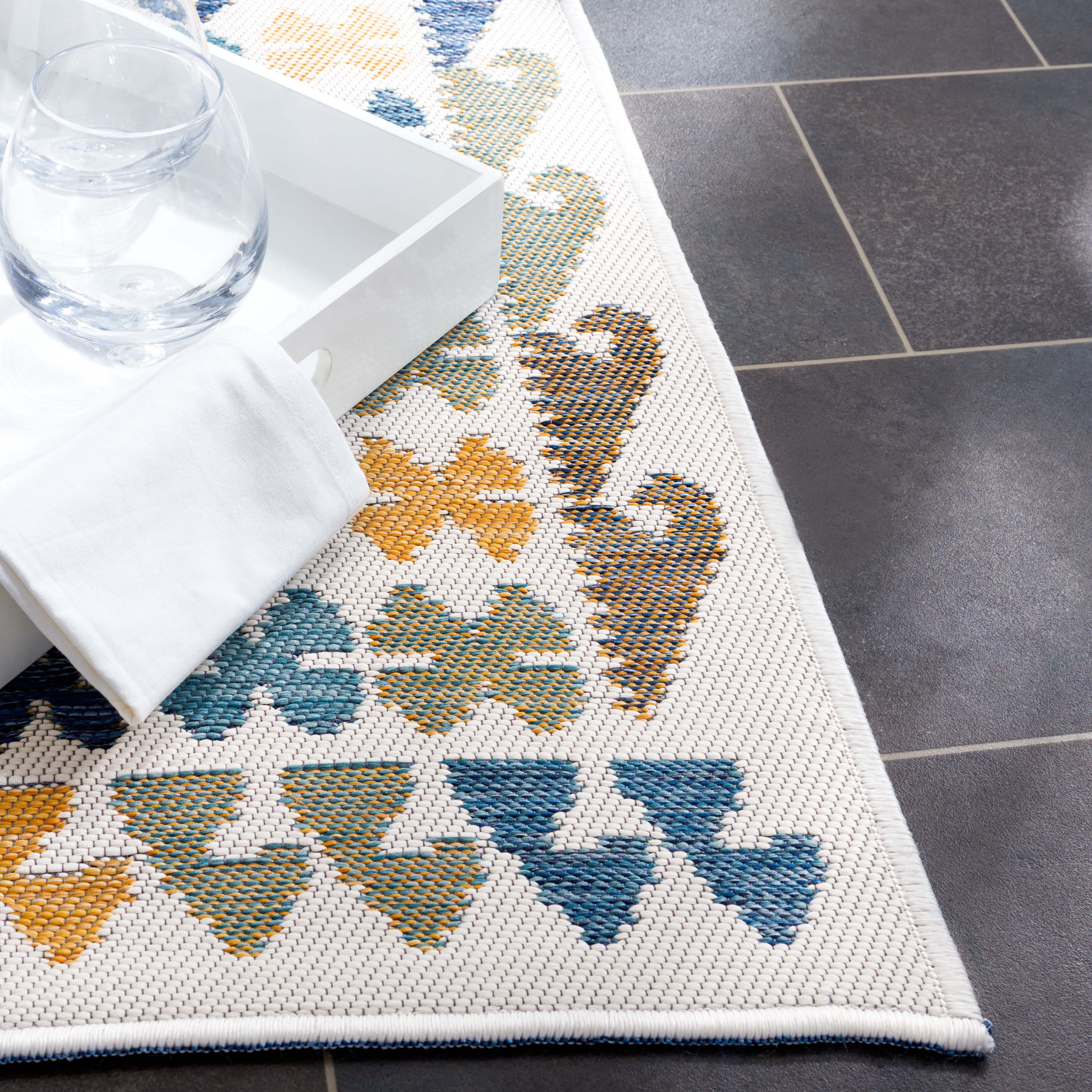 Safavieh Sunrise 622 Rug, SUN622 - Ivory / Blue Gold