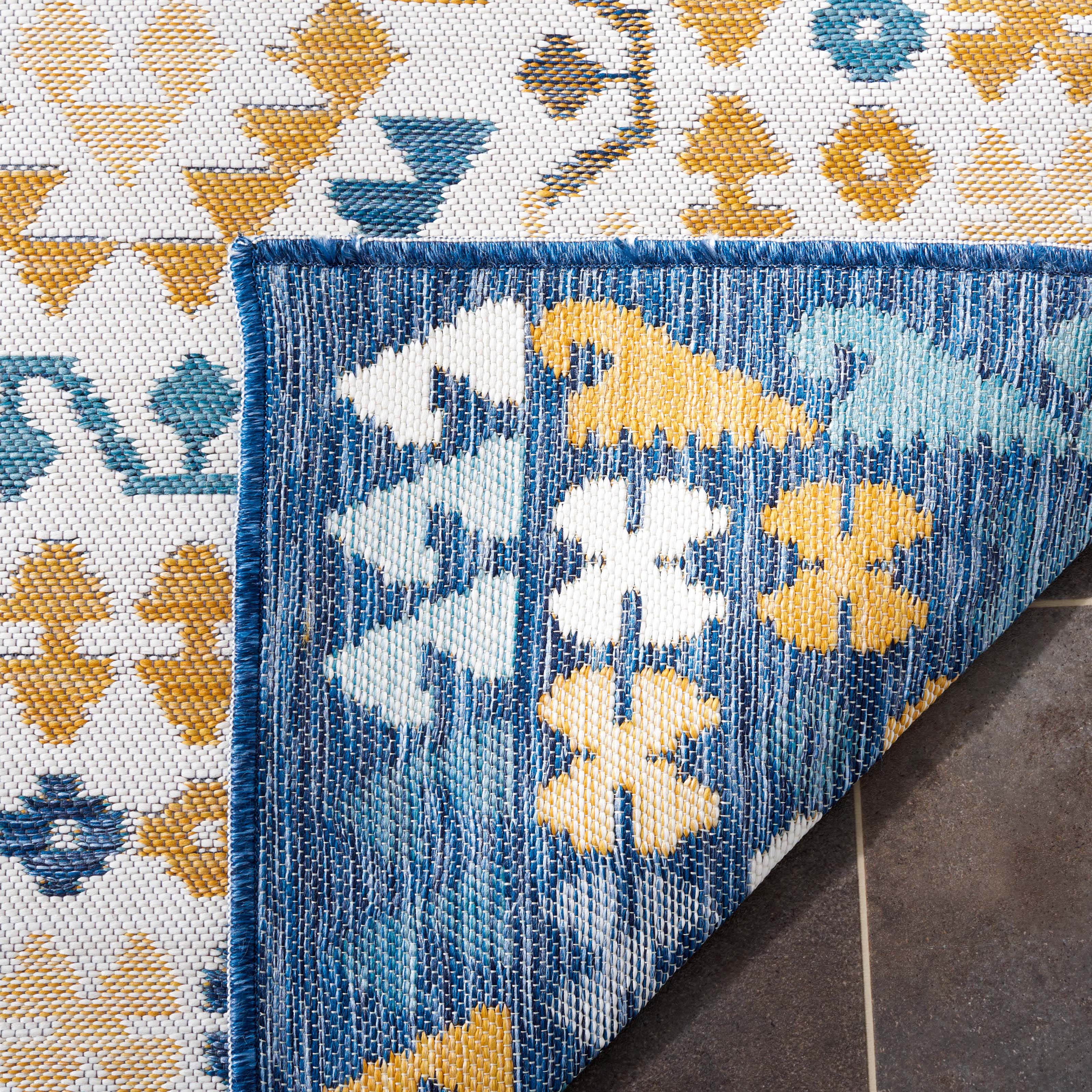 Safavieh Sunrise 622 Rug, SUN622 - Ivory / Blue Gold