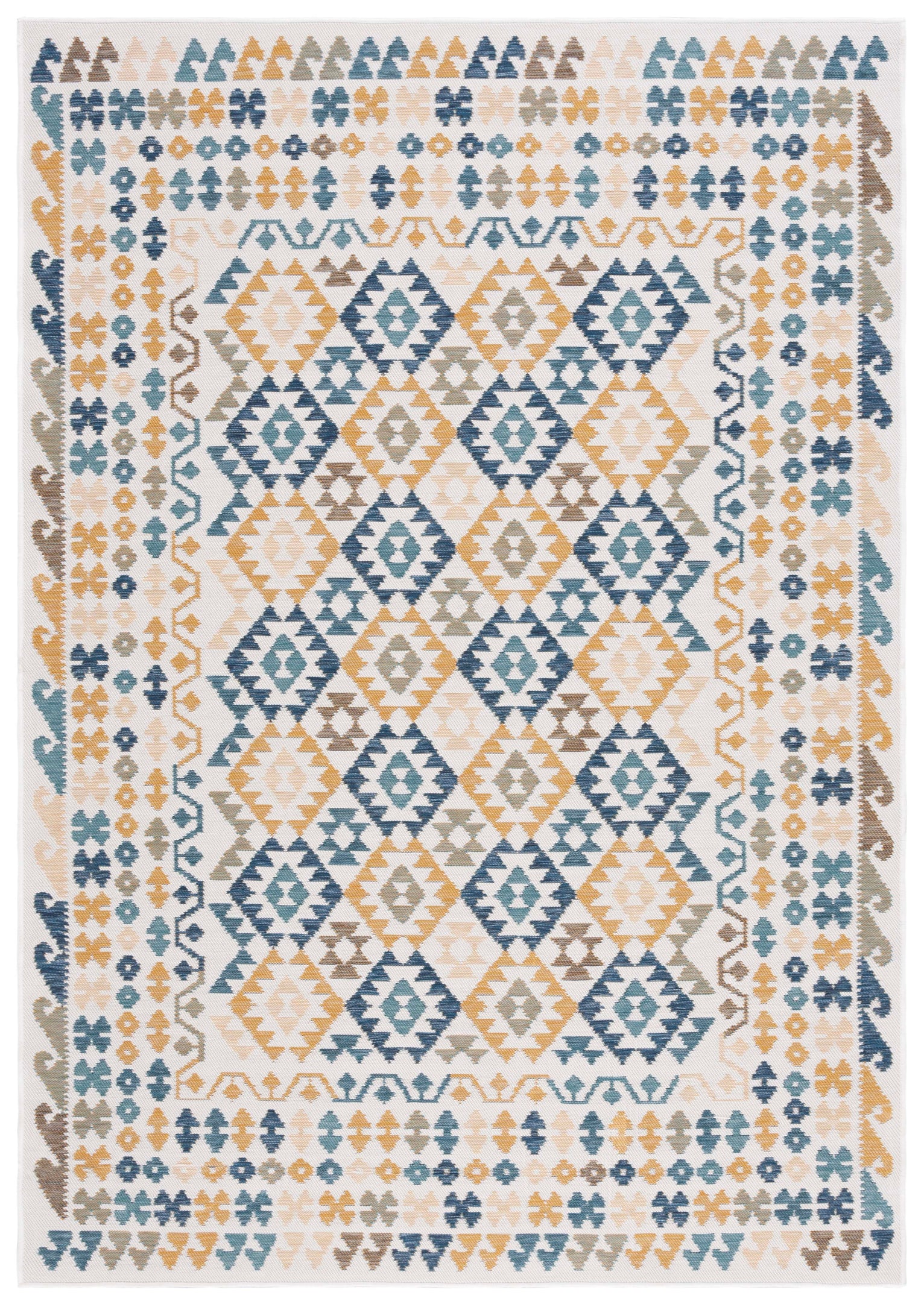 Safavieh Sunrise 622 Rug, SUN622 - Ivory / Blue Gold
