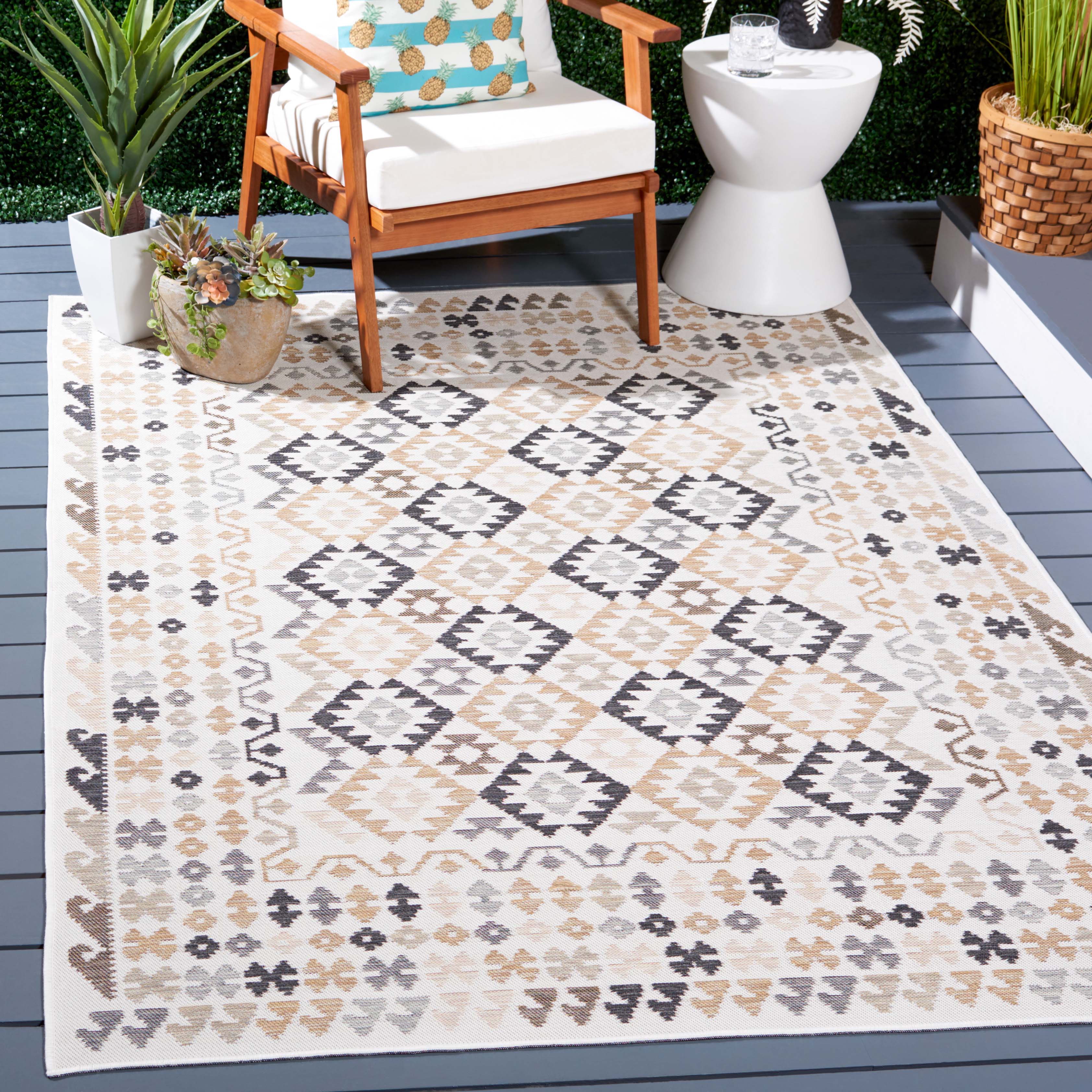 Safavieh Sunrise 622 Rug, SUN622 - Ivory / Beige Black