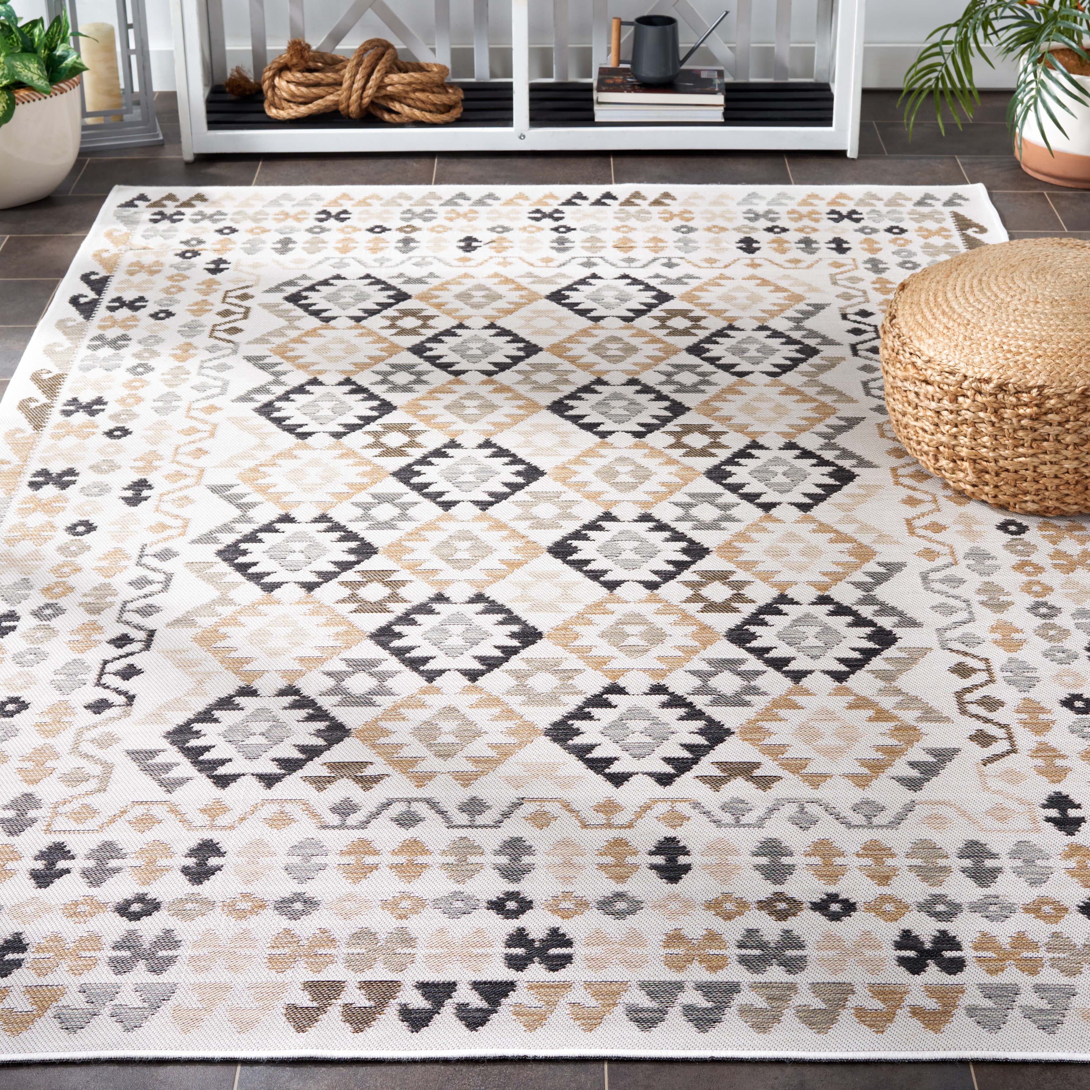 Safavieh Sunrise 622 Rug, SUN622 - Ivory / Beige Black
