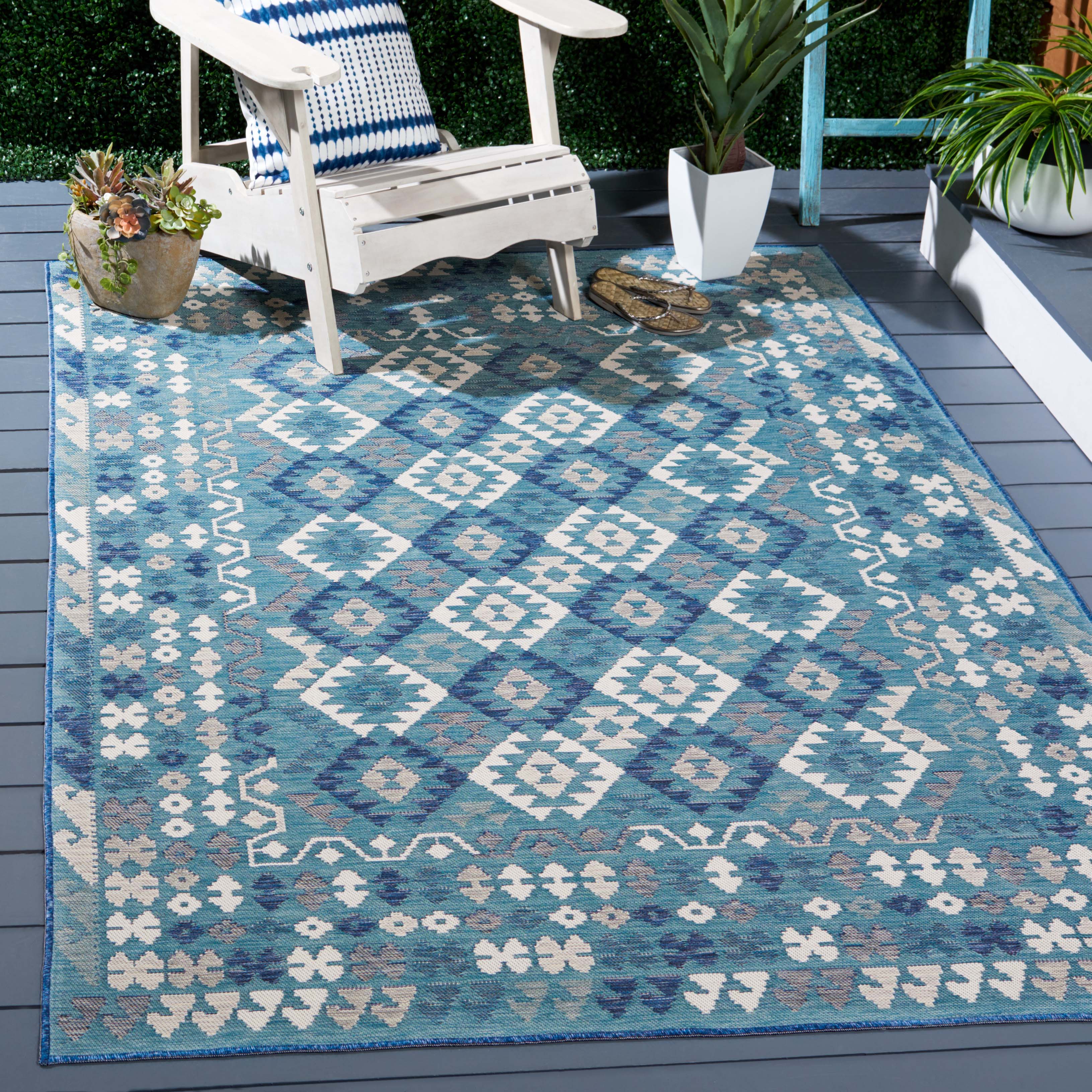 Safavieh Sunrise 622 Rug, SUN622 - Grey / Blue Ivory