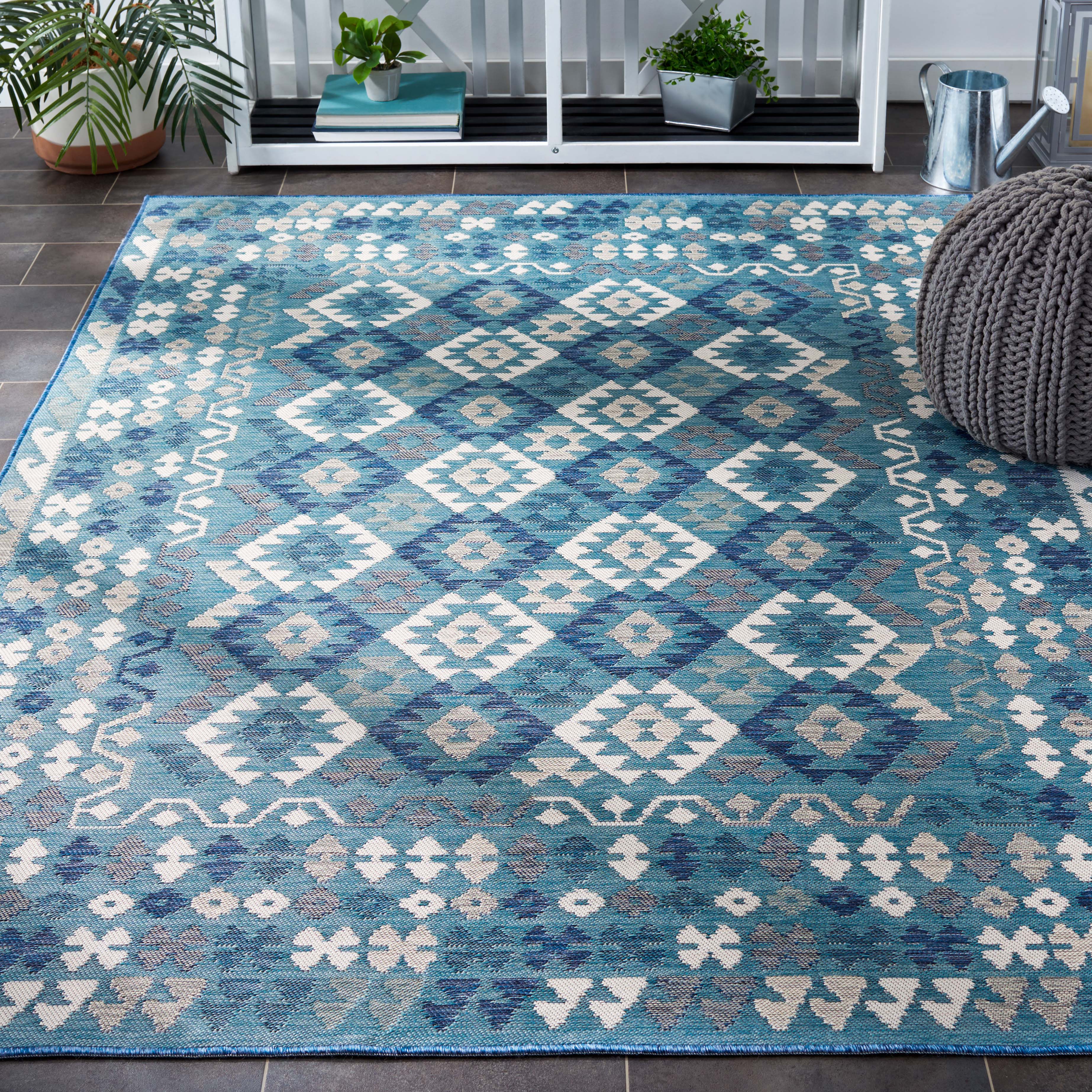 Safavieh Sunrise 622 Rug, SUN622 - Grey / Blue Ivory