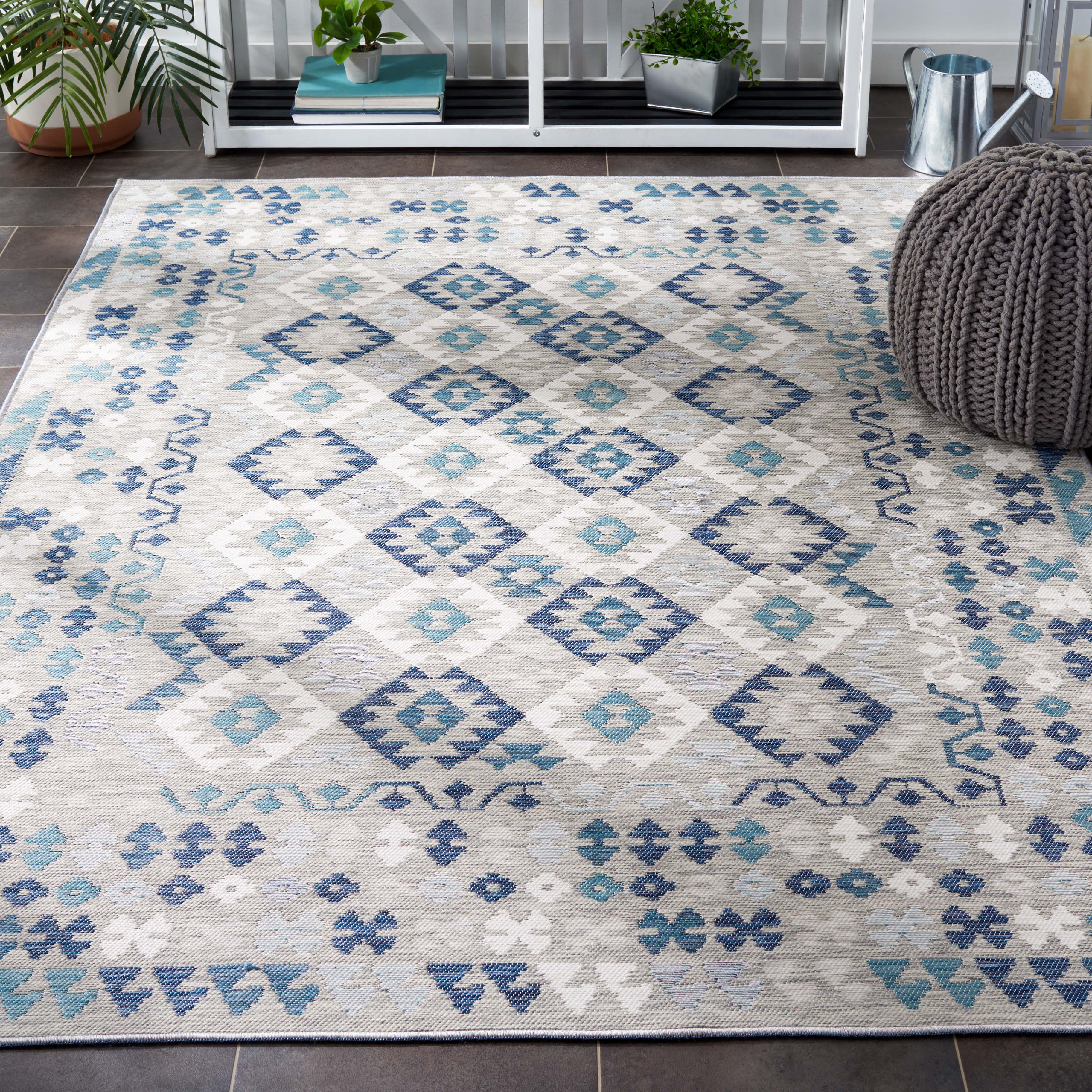 Safavieh Sunrise 622 Rug, SUN622 - Grey / Blue Ivory
