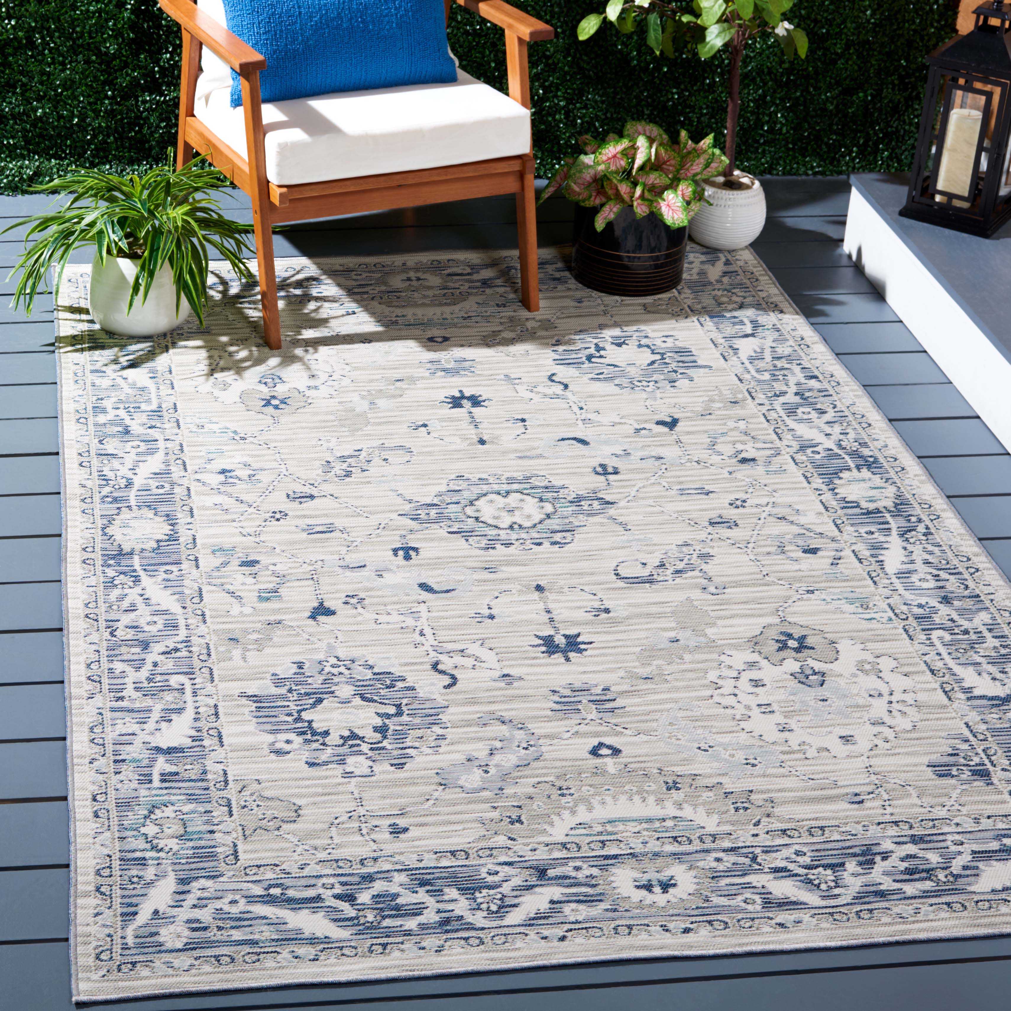 Safavieh Sunrise 624 Rug, SUN624 - Grey / Blue Ivory