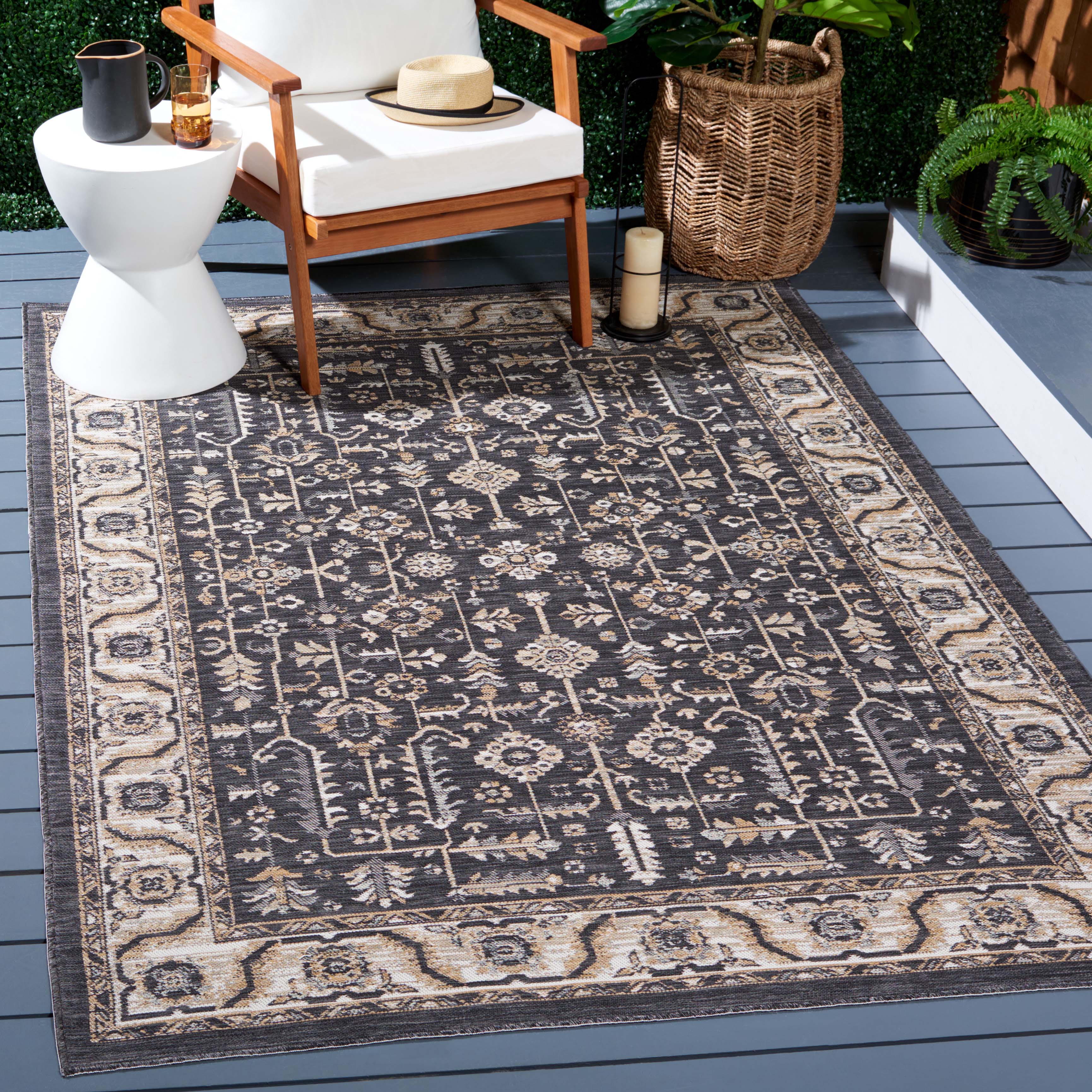 Safavieh Sunrise 627 Rug, SUN627 - Ivory / Grey Black