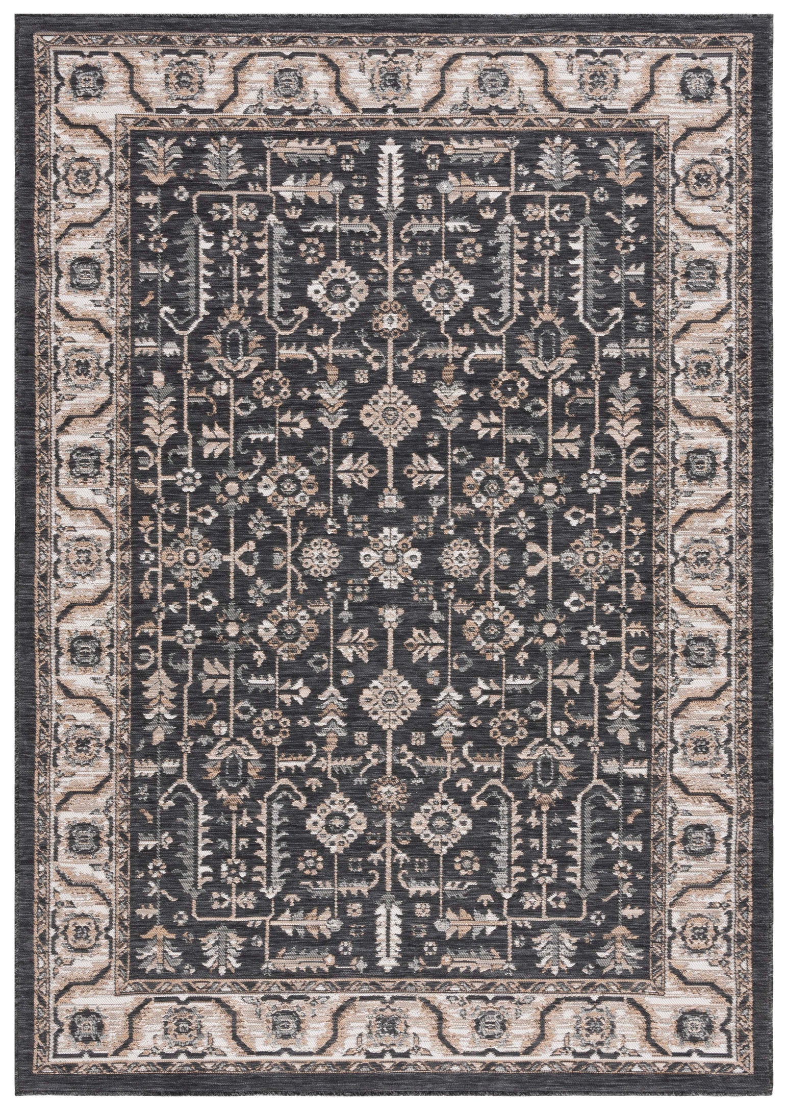 Safavieh Sunrise 627 Rug, SUN627 - Ivory / Grey Black