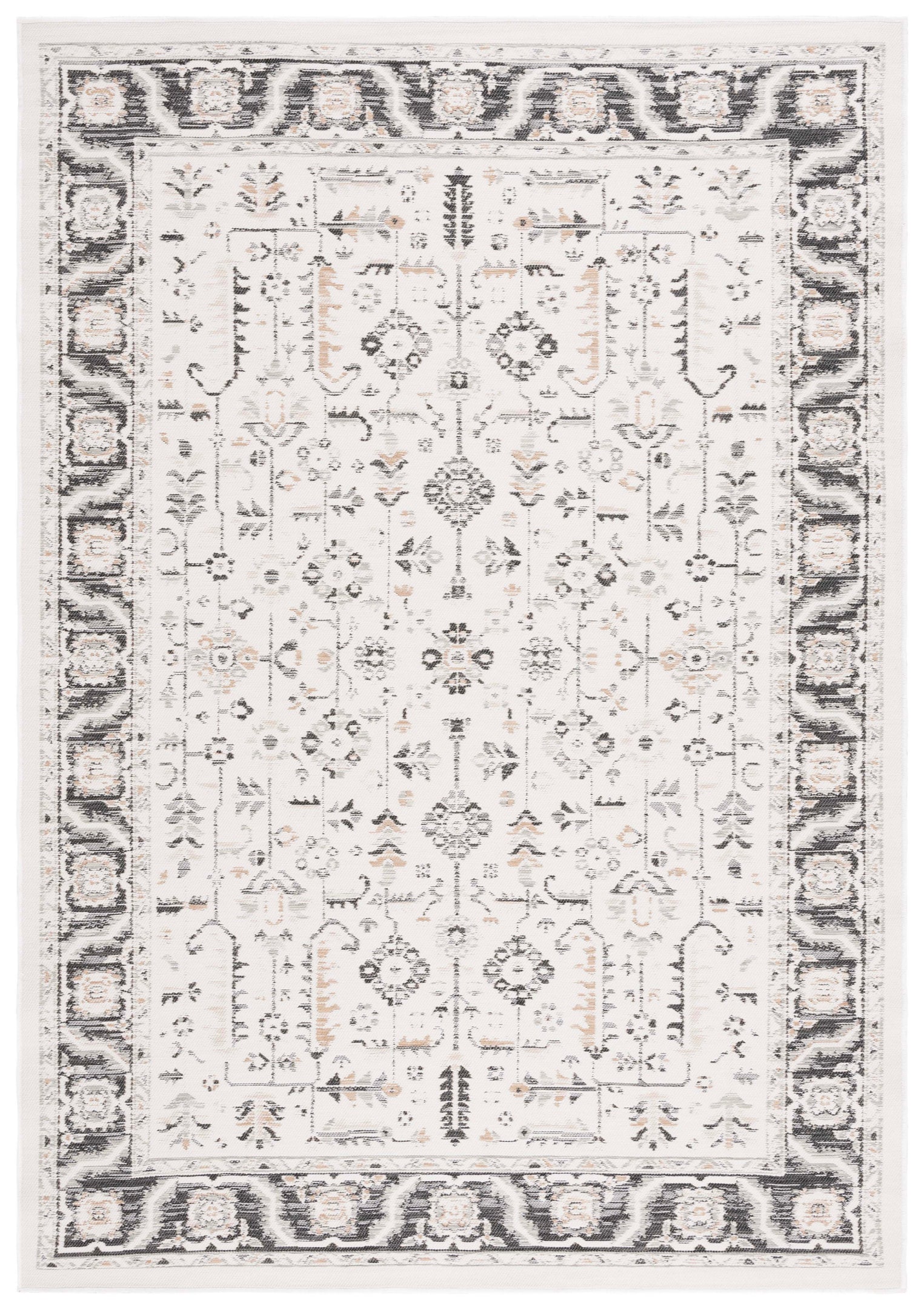 Safavieh Sunrise 627 Rug, SUN627 - Ivory / Grey Black