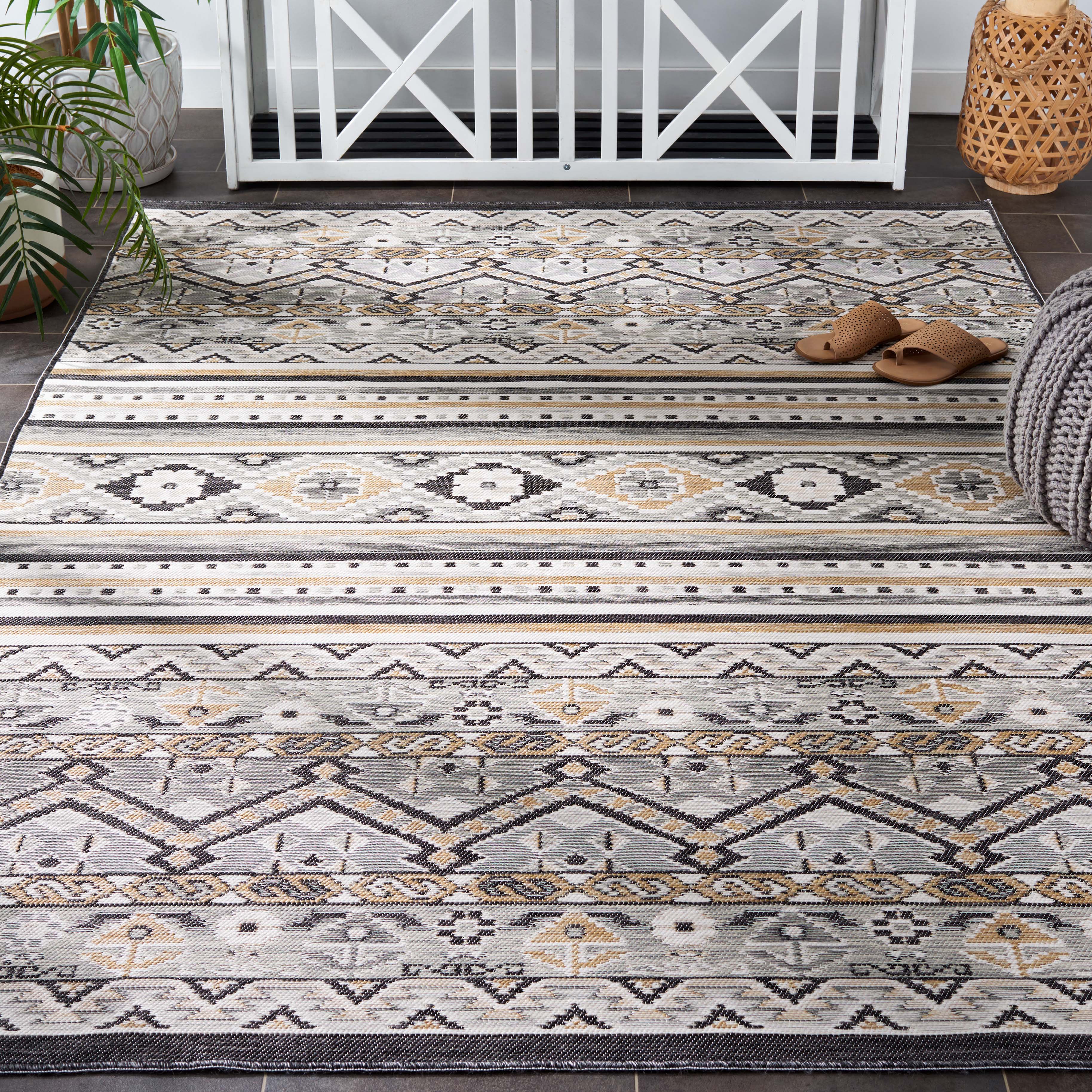 Safavieh Sunrise 629 Rug, SUN629 - Grey / Beige Black