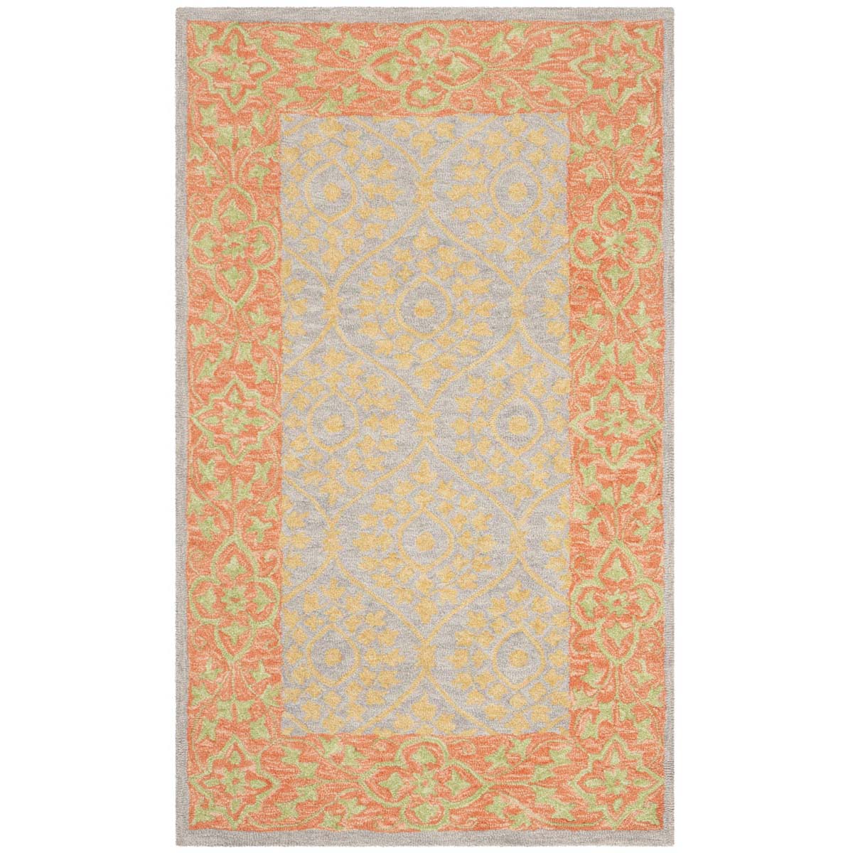 Safavieh Suzani 105 Rug, SZN105 - Orange / Silver