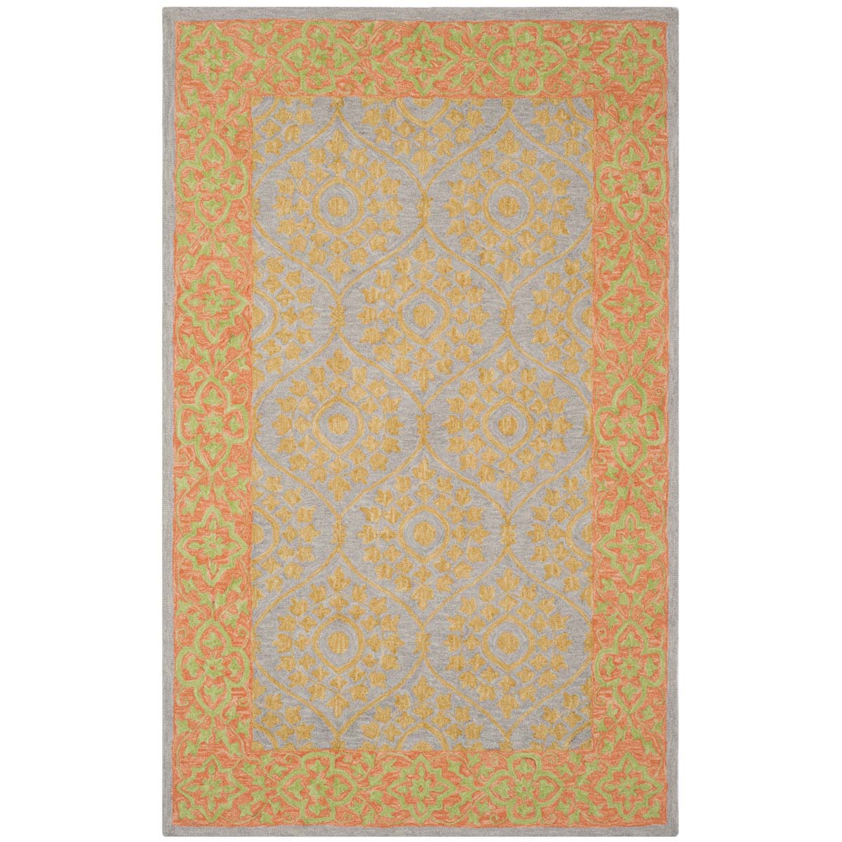 Safavieh Suzani 105 Rug, SZN105 - Orange / Silver
