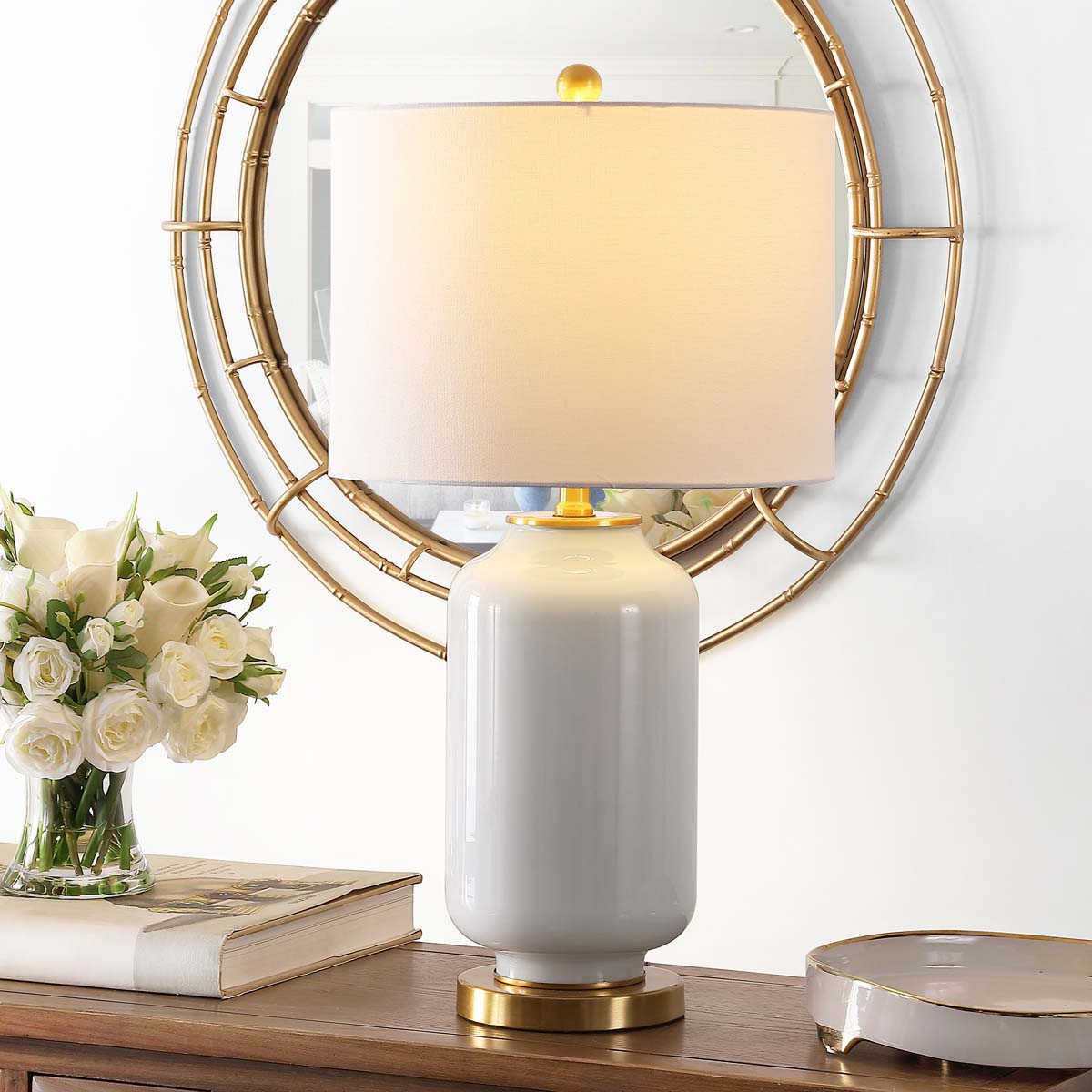 Safavieh Amaia Glass Table Lamp , TBL4285 - White